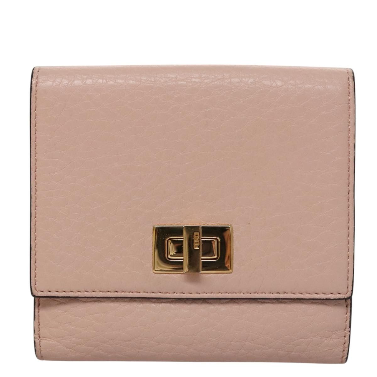 Fendi Peekaboo Pink Leather Wallet (Pre-Owned) Size ONE SIZE - 1 Thumbnail