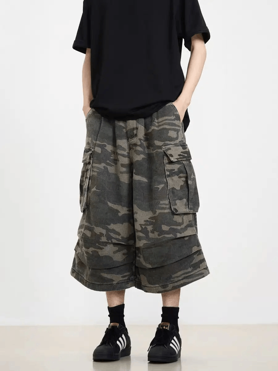 Vintage Vintage washed baggy camouflage shorts Size US 34 / EU 50 - 3 Thumbnail