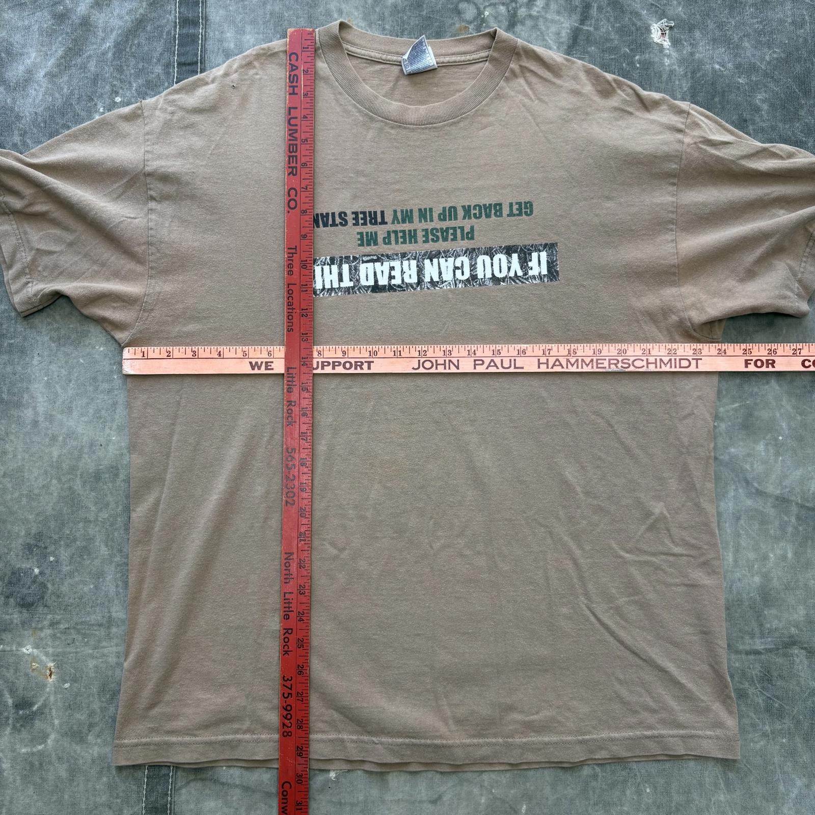 Vintage Vintage Y2K Upside Down Tree Stand Funny Deer Hunting Shirt Size US XL / EU 56 / 4 - 5 Thumbnail