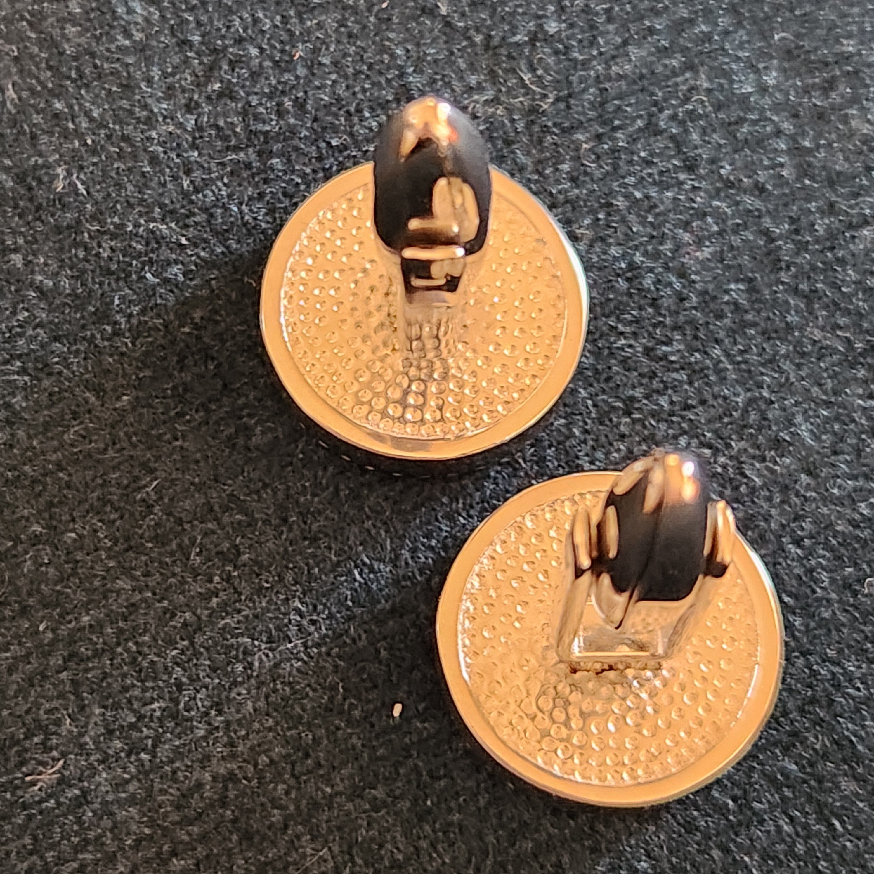 Vintage Ebony black glossy cufflinks mens Size ONE SIZE - 4 Thumbnail