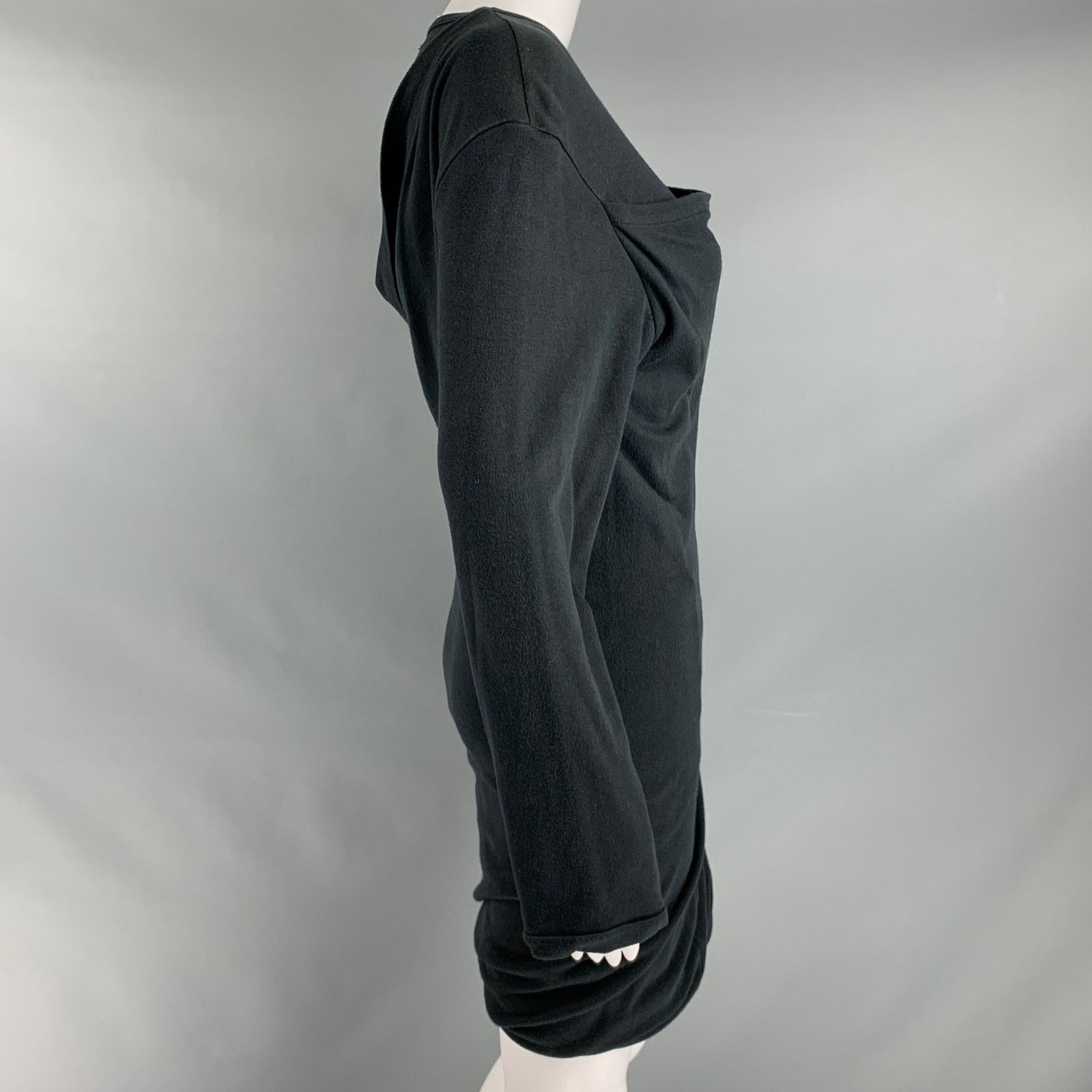 Comme des Garcons COMME des GARCONS 1980s Size M Black Cotton Bubble Hem Dress Size M / US 6-8 / IT 42-44 - 2 Thumbnail