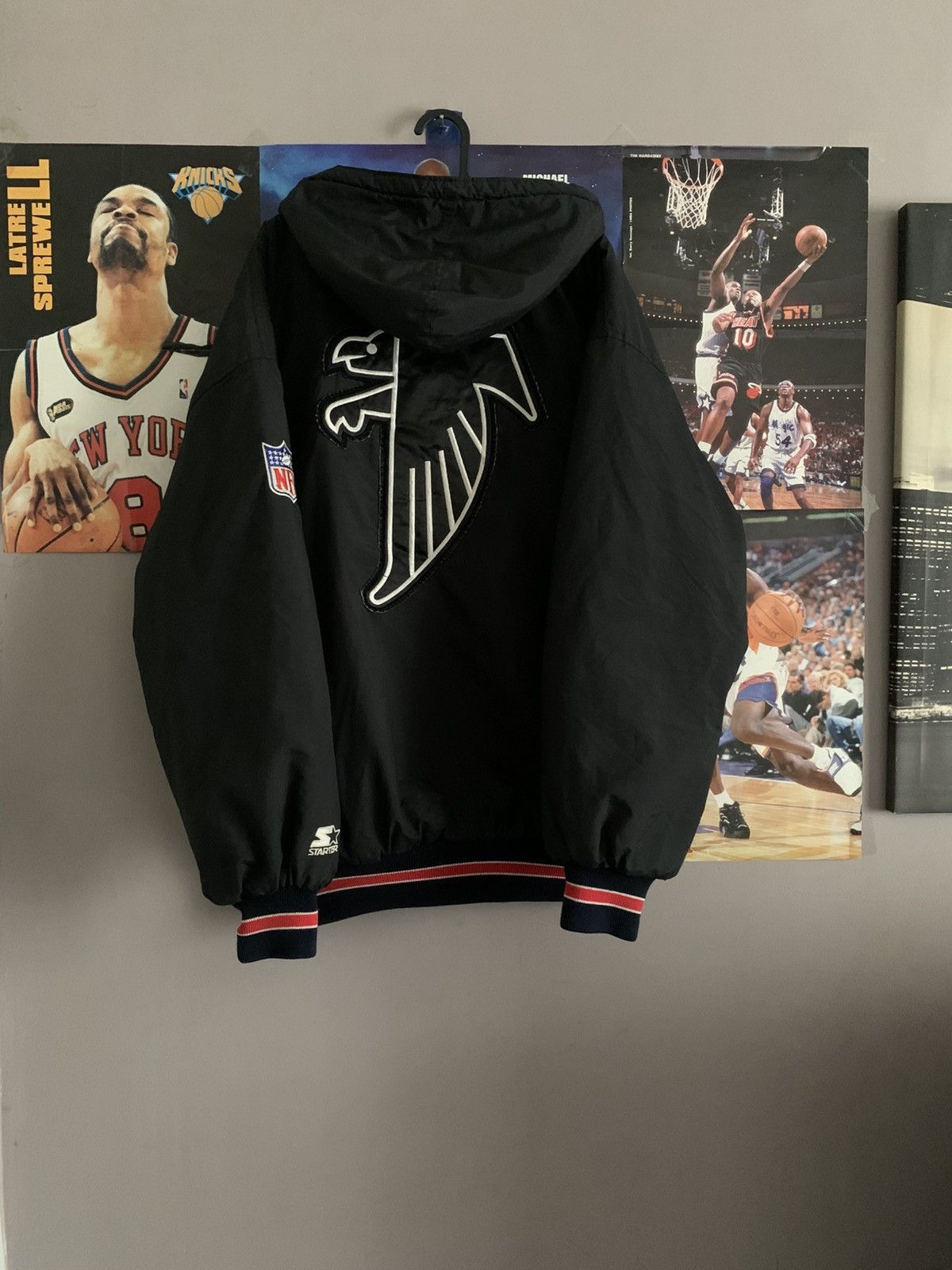 Starter 90s VTG Starter NFL Atlanta Falcons Bomber Hooded Jacket Size US L / EU 52-54 / 3 - 6 Thumbnail