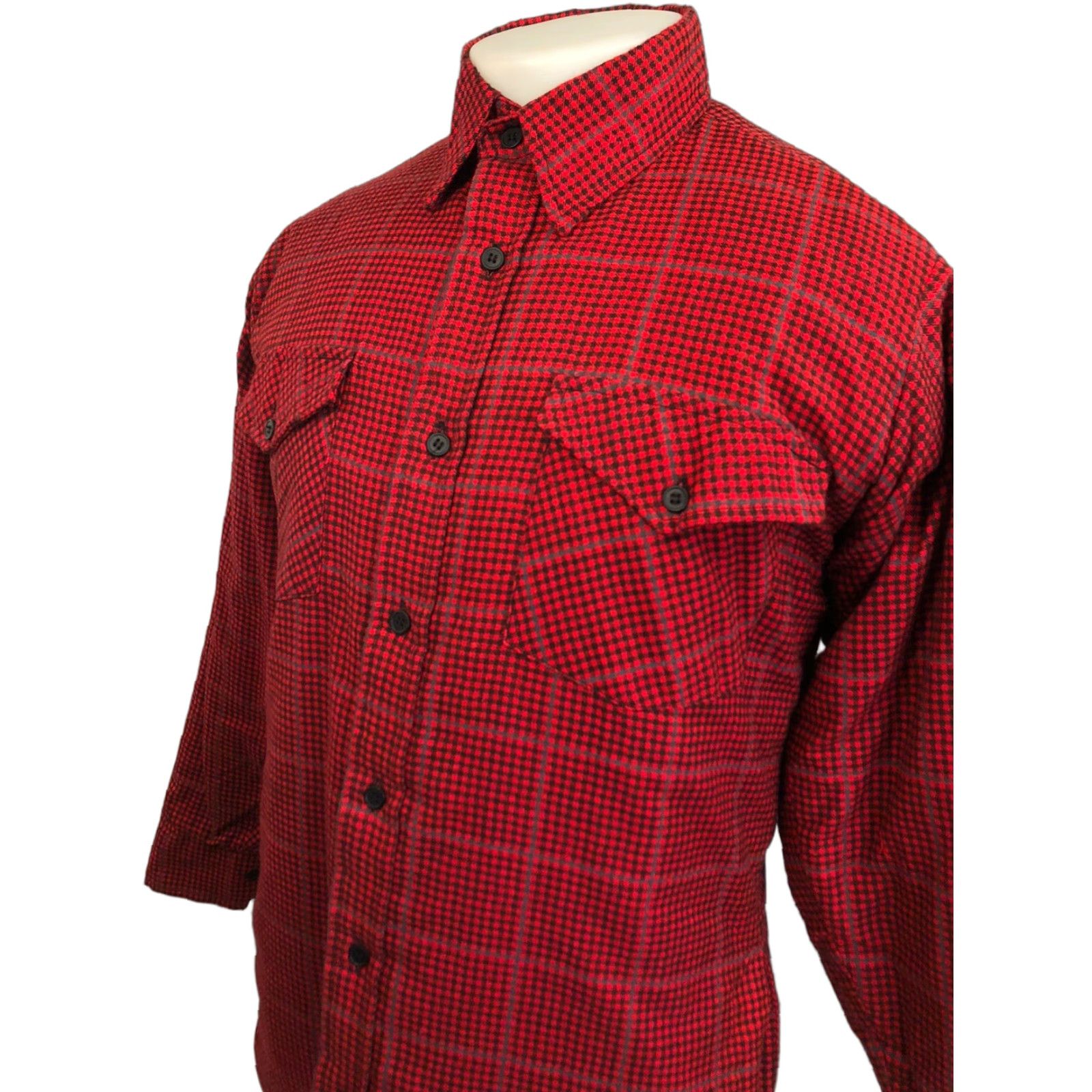 Vintage BIG YANK Shirt Red Flannel Chore Oversized Medium Heavy Lined Vintage M Mens Size US M / EU 48-50 / 2 - 1 Thumbnail