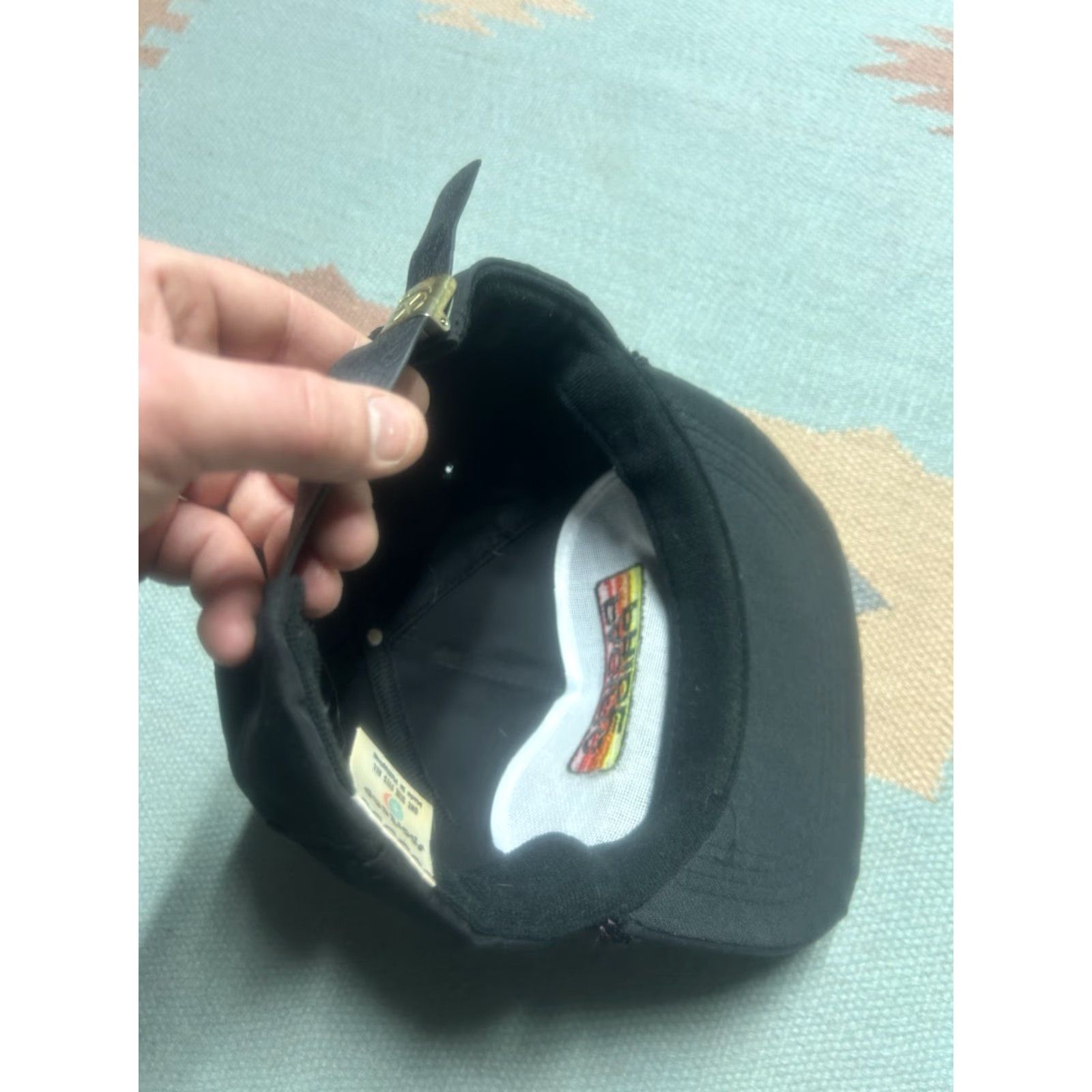 GAS VINTAGE Pacific Strapback Hat Cap Pride Gas Embroidered Adjustable Black Fuel Men Size ONE SIZE - 6 Thumbnail