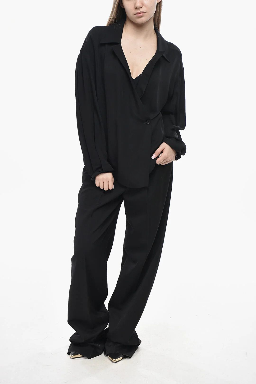 KHAITE og1mm0426 Silk Blouse in Black Size S / US 4 / IT 40 - 4 Thumbnail
