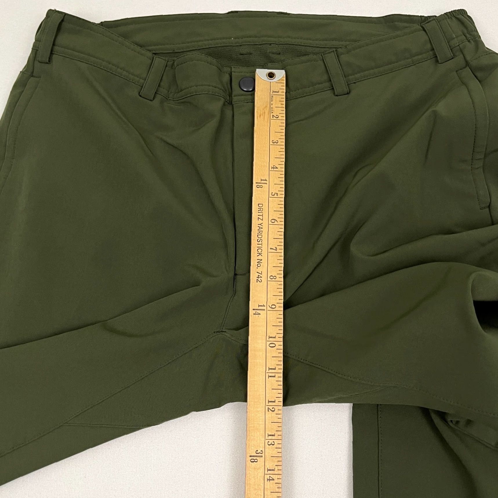 Vintage Mack Weldon Pants Mens L 34 x 30 Green Slim Tapered Stretch Golf Hike Preppy Pants Size US 33 - 7 Thumbnail