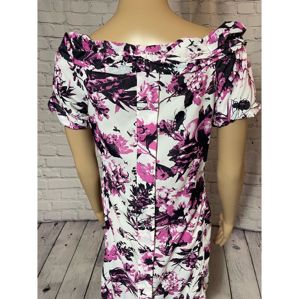 Jean Paul Gaultier Jean Paul Gaultier for Target Purple Floral Short Sleeve Dr Size S / US 4 / IT 40 - 8 Thumbnail
