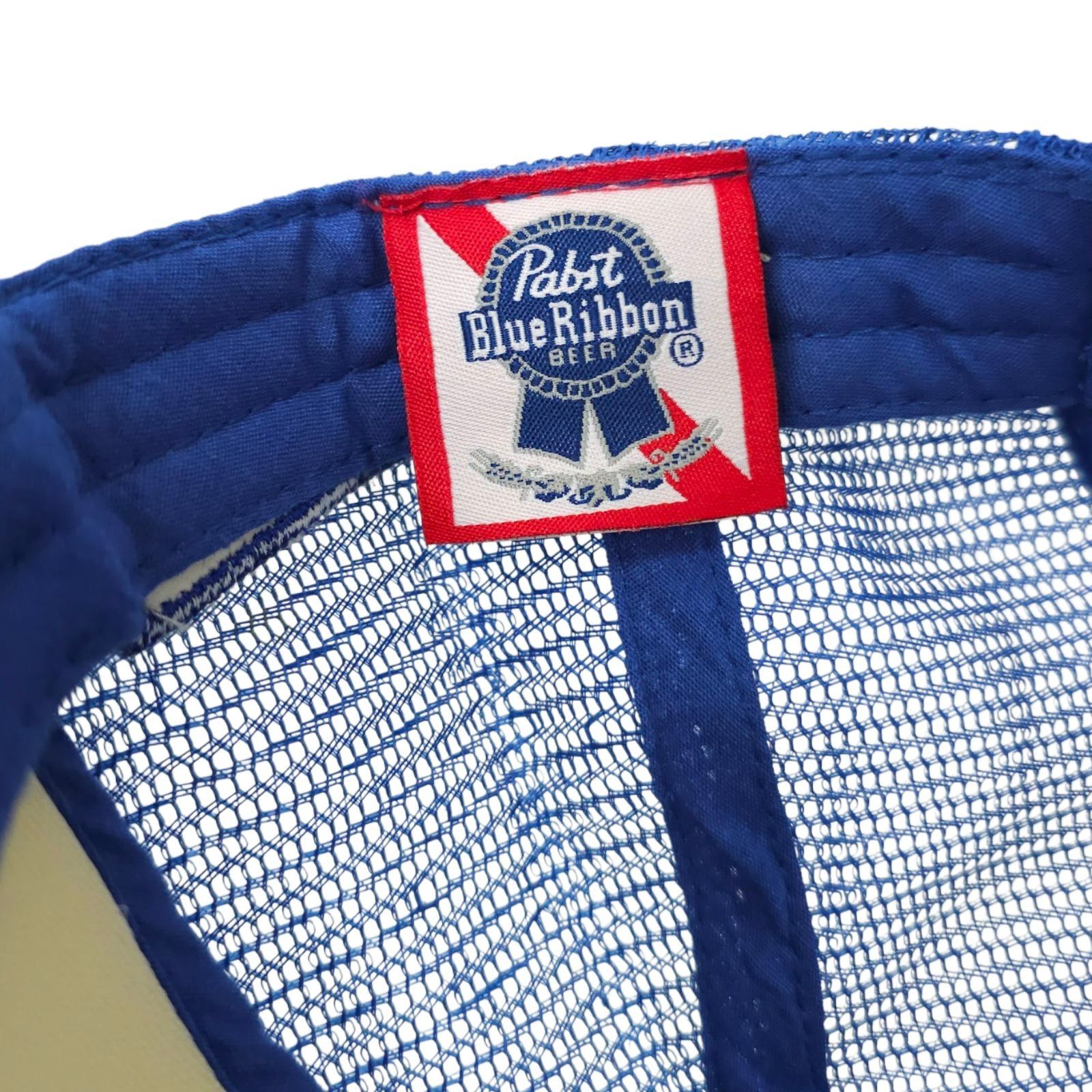 Pabst Blue Ribbon Pabst Blue Ribbon Beer Mesh Foam Snapback Cap Trucker Hat Size ONE SIZE - 8 Thumbnail