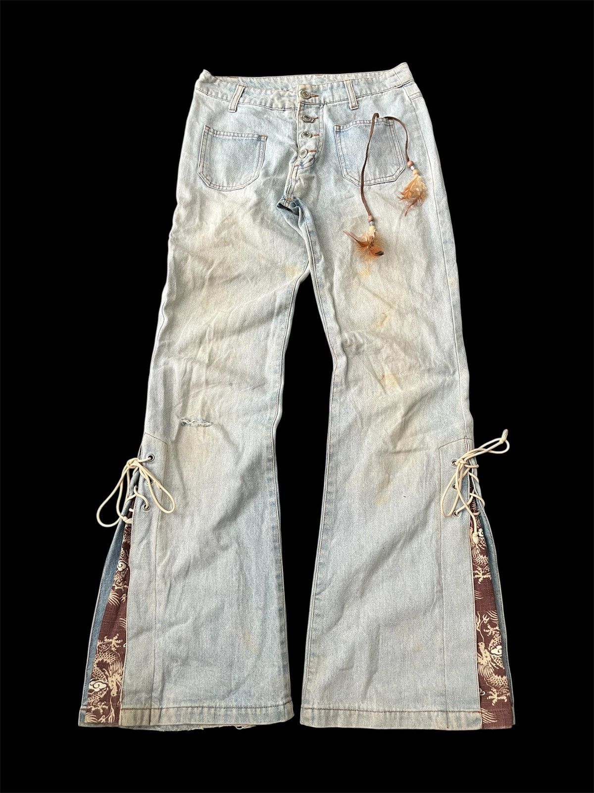 HENRY DUARTE 激レア　フレアデニム　archive vintage If Six Was Nine Henry Duarte Lace-Up Jeans | Grailed