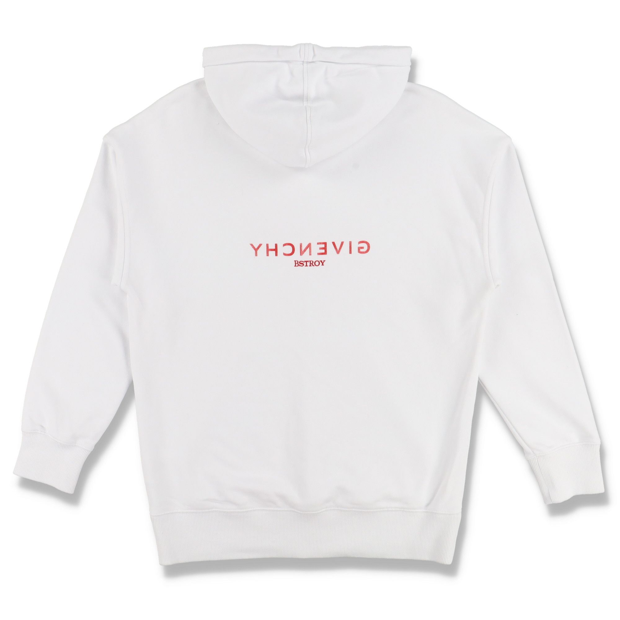 (B).Stroy × Givenchy White Reverse Logo Hoodie Size US S / EU 44-46 / 1 - 9 Thumbnail
