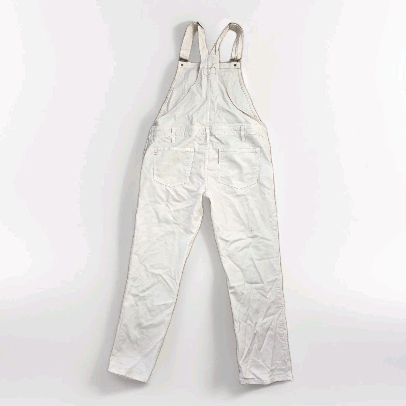 Vintage Hatch Denim Jean Bib Overall Maternity Women's Size 2 Medium White Jeans Hatch Bib Overall White Maternity Women 2 Medium Denim Straight Size 32" / US 10 / IT 46 - 2 Thumbnail