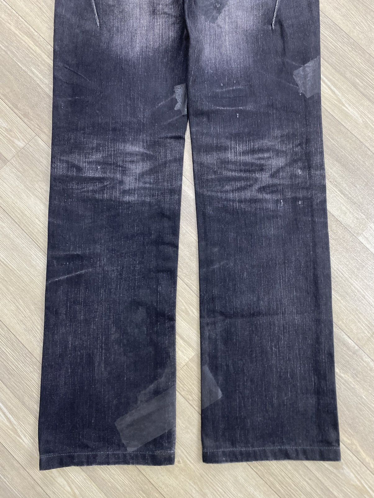 Neil Barrett 2000s Neil Barrett Distressed Faded Black Washed Jeans Size US 33 - 18 Thumbnail