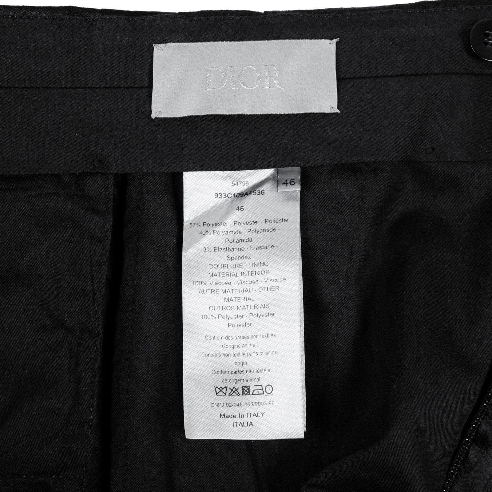 Dior Dior Black Textured Tailored Logo Button Trousers Pants Size 32" / US 10 / IT 46 - 7 Thumbnail