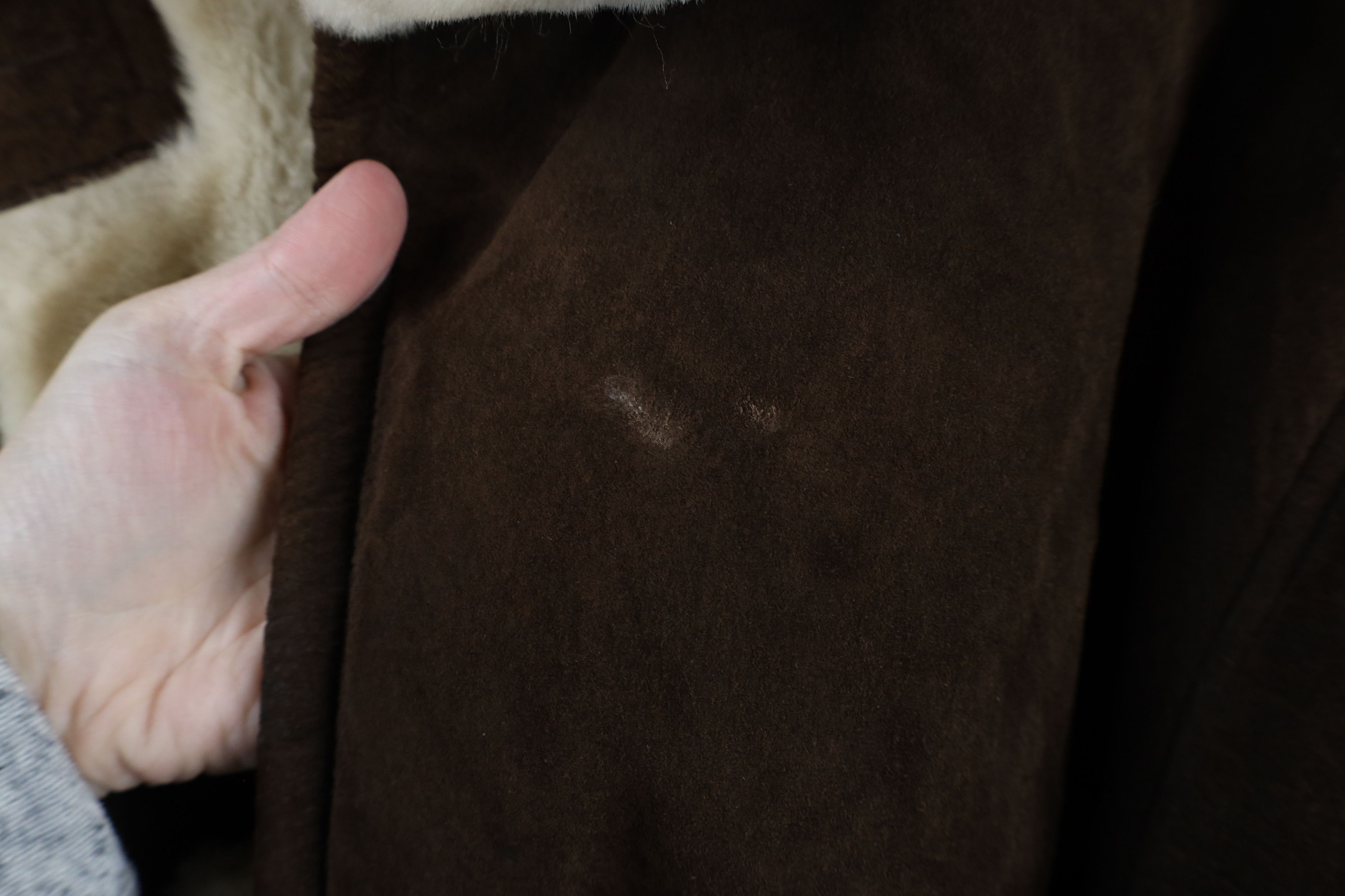 Express × Vintage Vintage 90s Express Fleece Lined Suede Leather Jacket Size S / US 4 / IT 40 - 5 Thumbnail