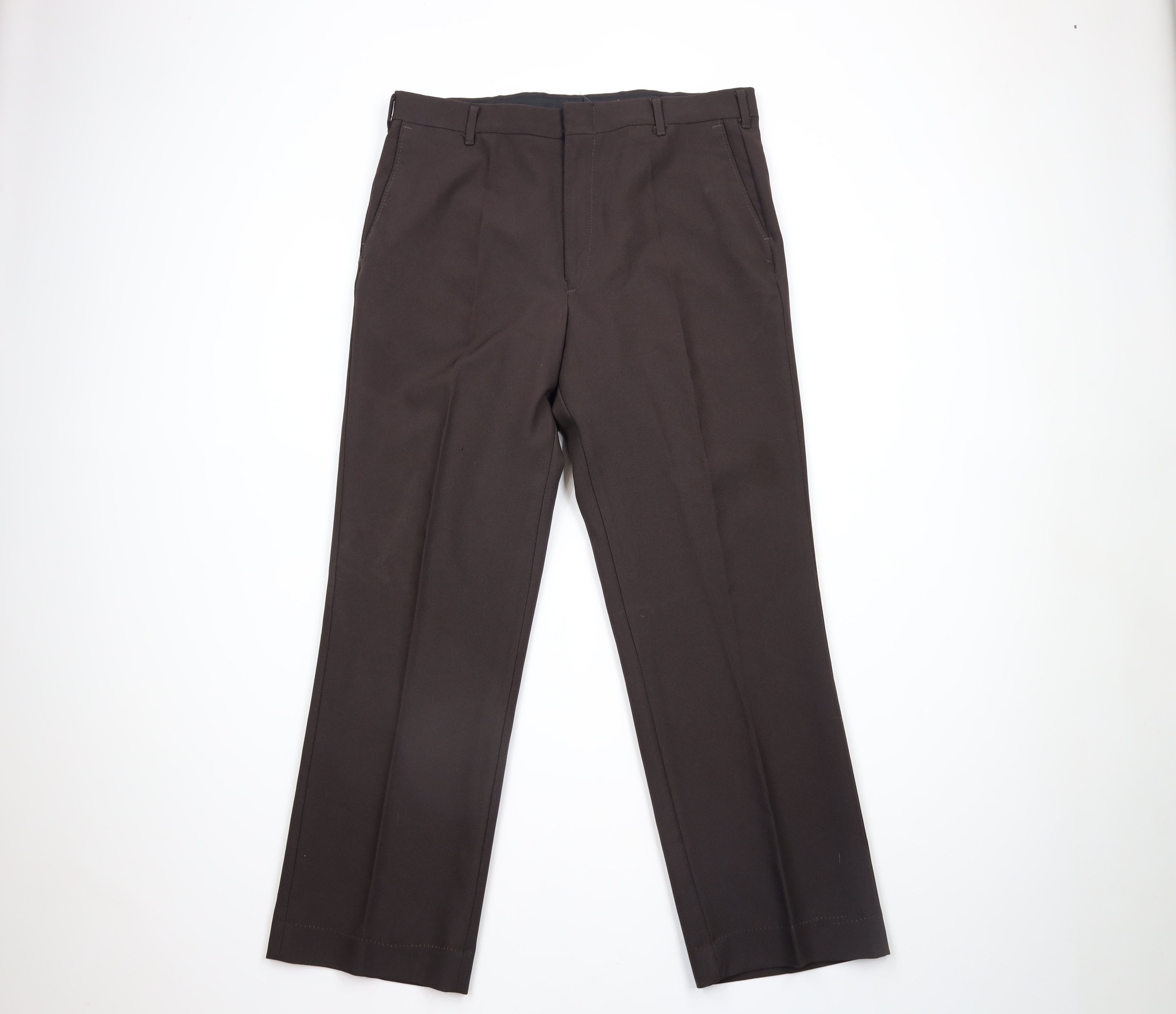 Vintage Vintage 70s Streetwear Knit Bell Bottoms Pants Brown USA Size US 36 / EU 52 - 1 Thumbnail