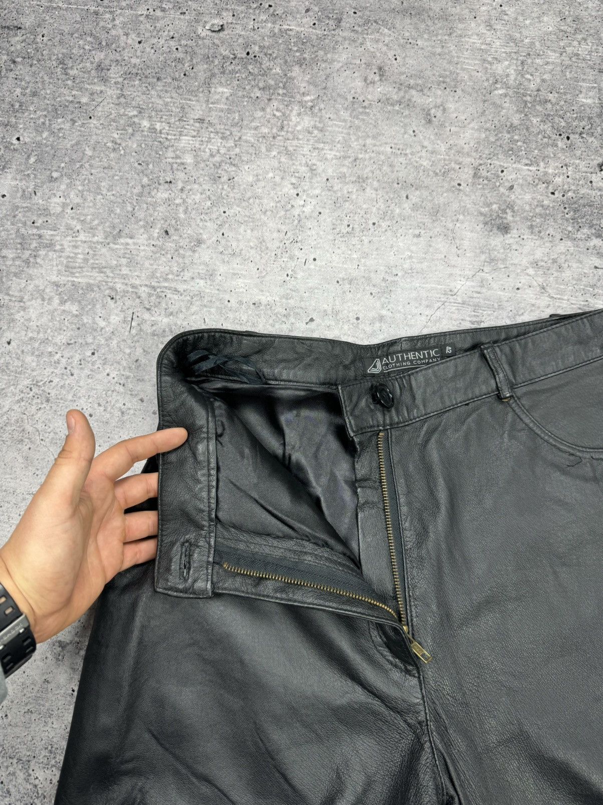 Genuine Leather × Vintage Vintage 90’s Y2K Style Casual Cowboy Genuine Leather Pants Size US 30 / EU 46 - 12 Thumbnail