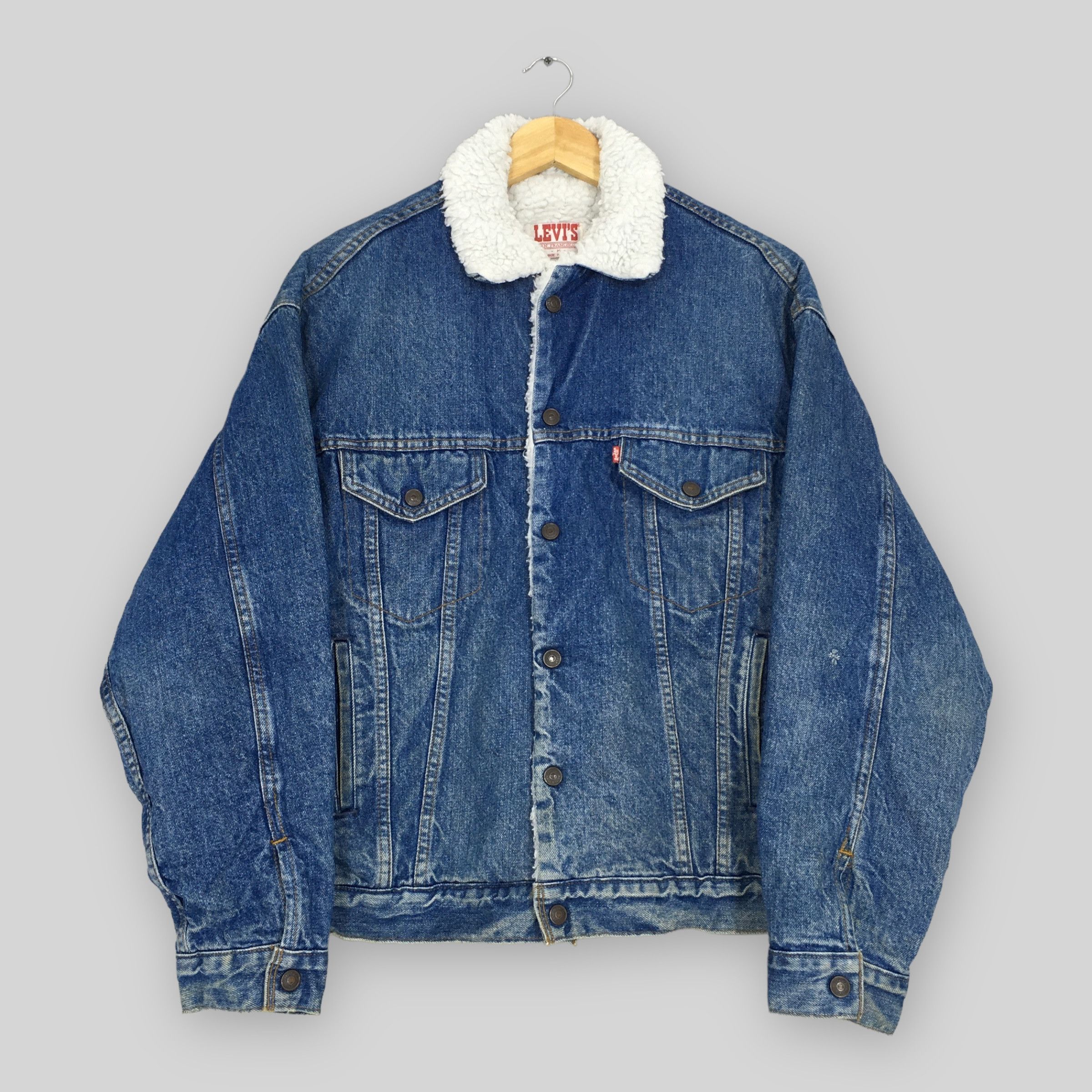 Levi's × Vintage Vintage 90s Levi's Sherpa Trucker Denim Jacket Medium Size US M / EU 48-50 / 2 - 1 Thumbnail