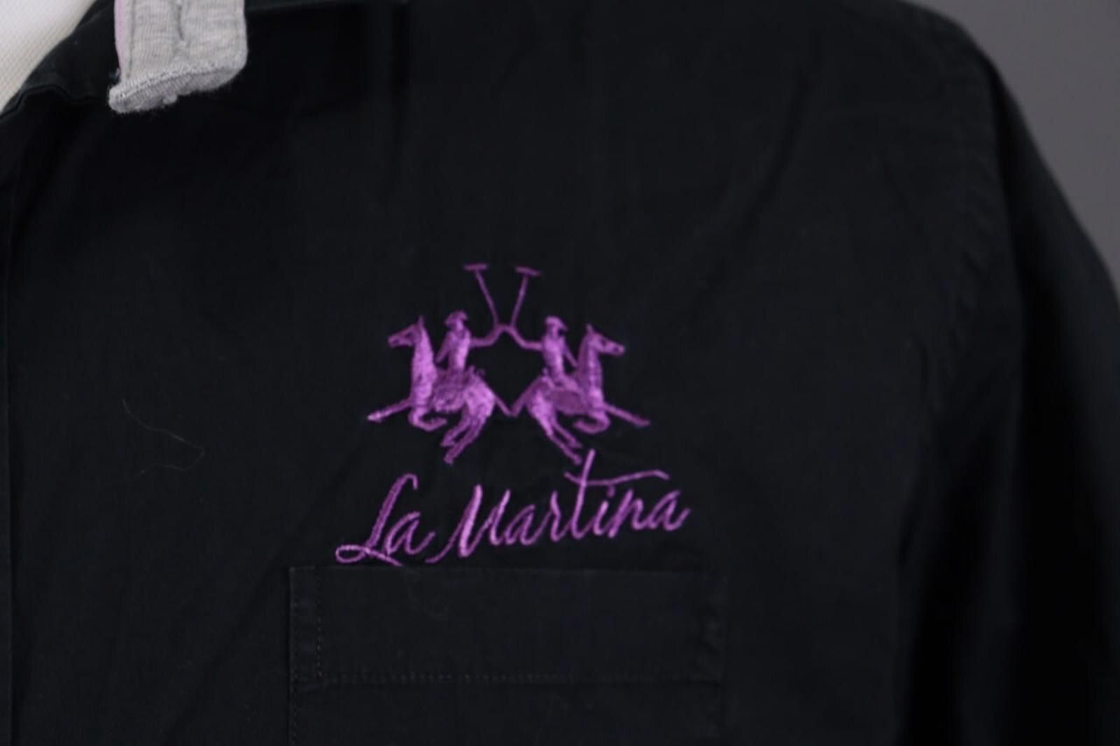 La Martina La Marina Buenos Aires Slim Fit Black Shirt Size XL Size US XL / EU 56 / 4 - 6 Thumbnail