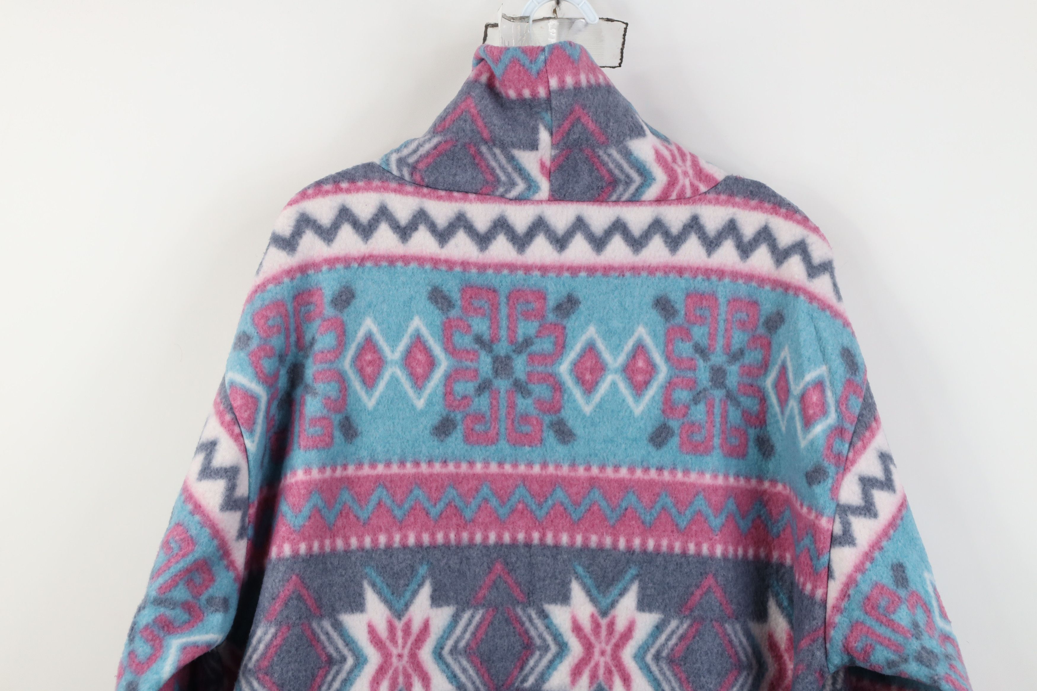 Vintage Vintage 90s Streetwear Fair Isle Fleece Mock Neck Sweater Size S / US 4 / IT 40 - 8 Thumbnail