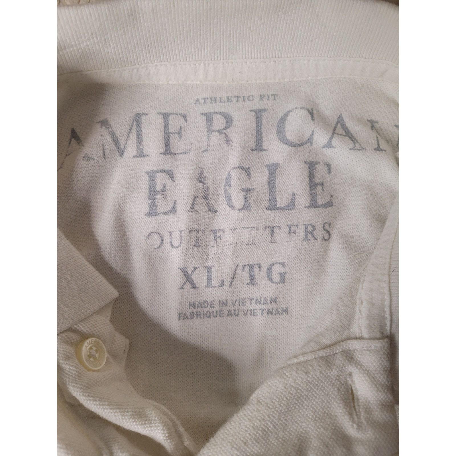 American Eagle Outfitters American Eagle Mens Polo Shirt White Short Sleeve Logo Sz XL Size US XL / EU 56 / 4 - 4 Thumbnail