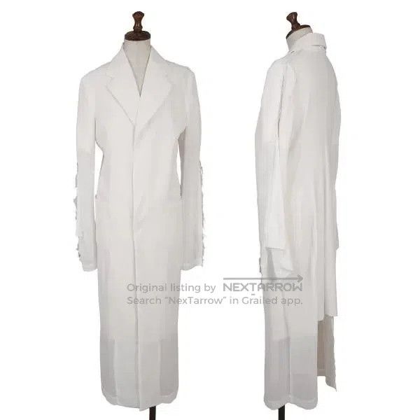 Comme des Garcons Comme des Garcons White vintage long coat Size S / US 4 / IT 40 - 1 Thumbnail