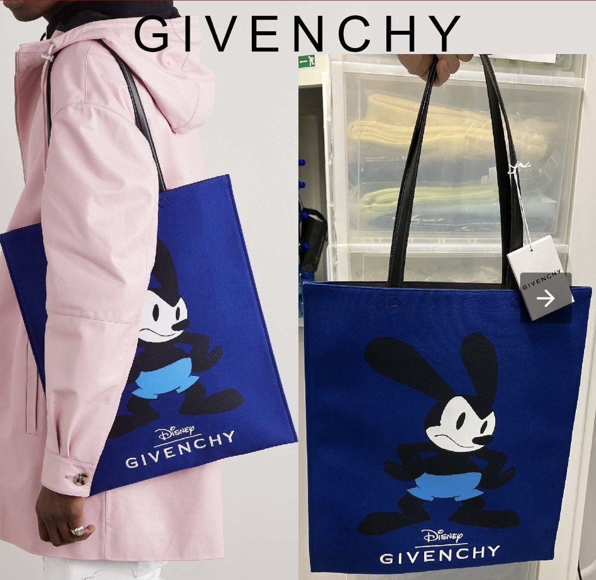 Givenchy Givenchy x Disney Oswald Shopping Bag in Cotton Canvas Size ONE SIZE - 10 Thumbnail