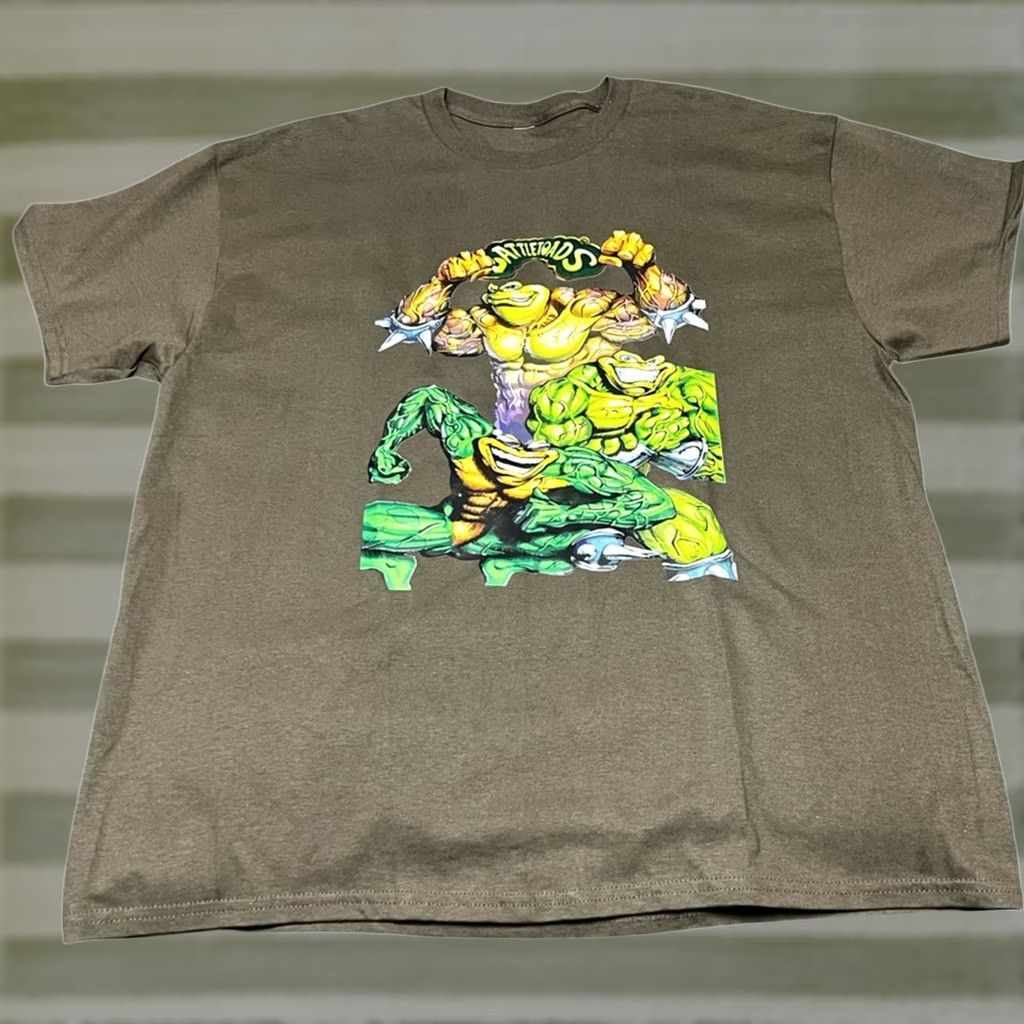 Etro Retro NES Battletoads Graphic Military Green Shirt XL Mens NWOT Size US XL / EU 56 / 4 - 1 Thumbnail