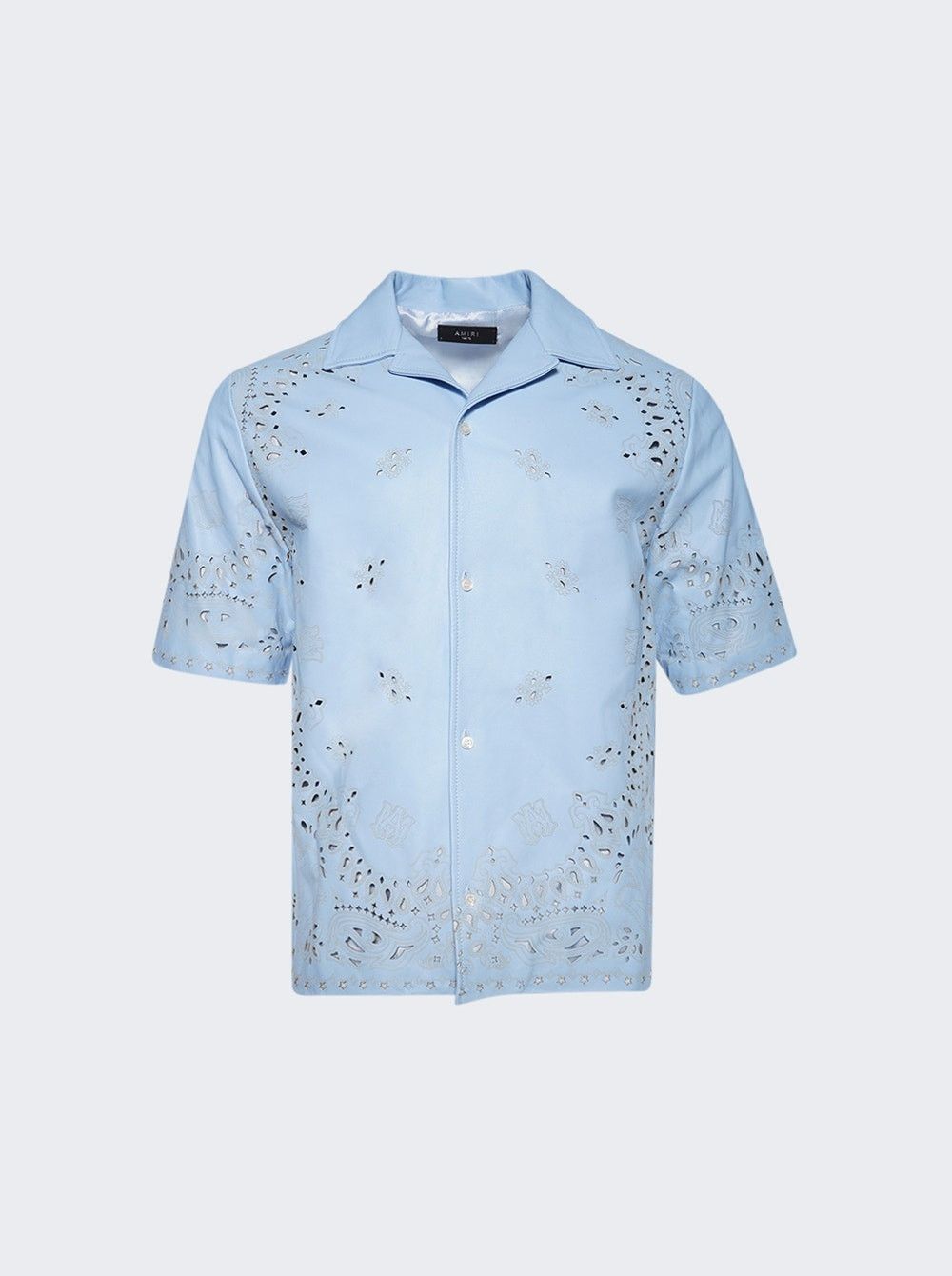 Amiri o1mle0326 Bandana Laser Camp Shirt in Blue Size US M / EU 48-50 / 2 - 1 Preview