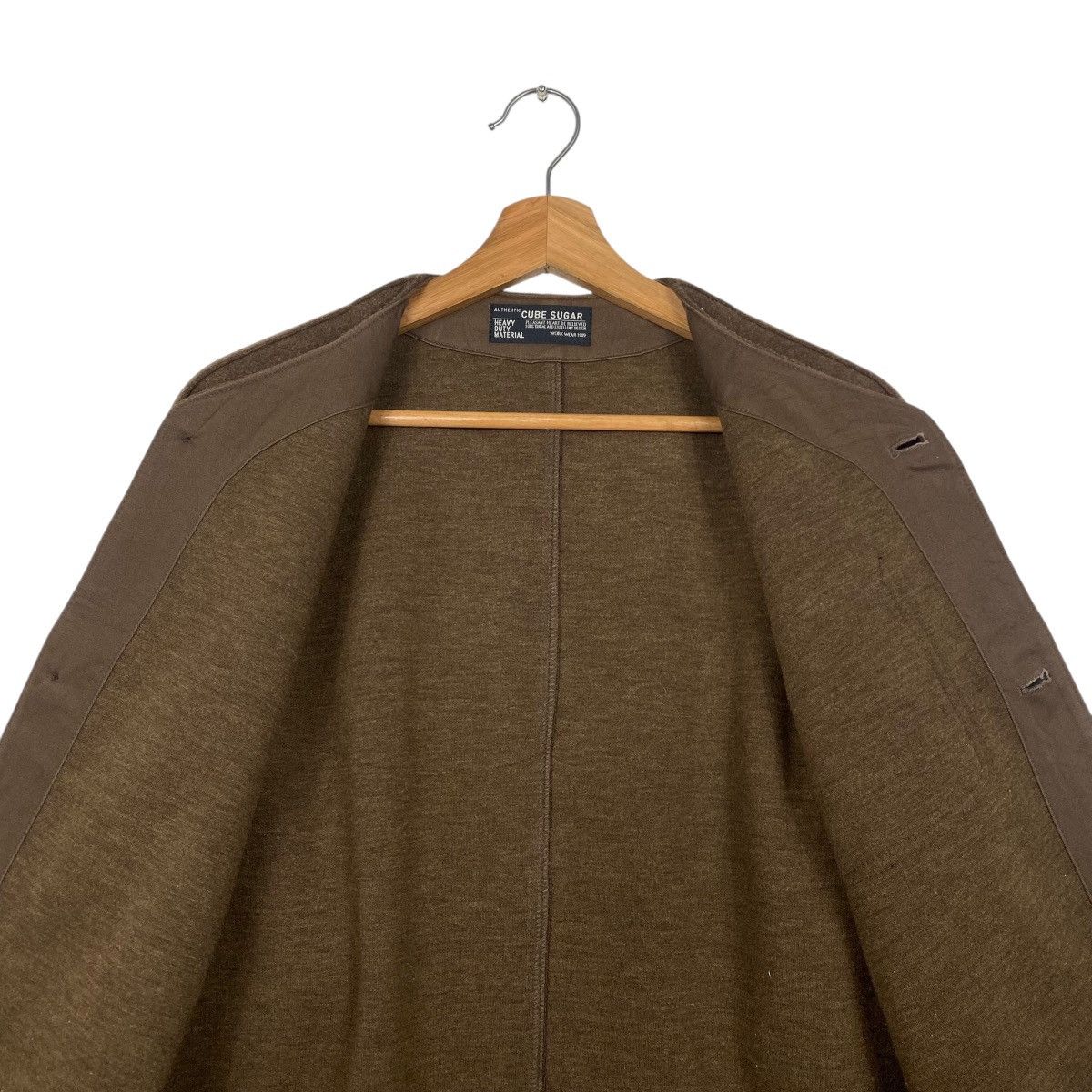 Japanese Brand Cube sugar colarless workwear button jacket Size US M / EU 48-50 / 2 - 12 Thumbnail