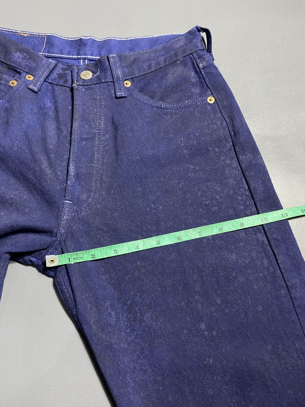Levi's Levi's 501 Wax Coated Blue Waxed Jeans Size US 29 - 19 Thumbnail