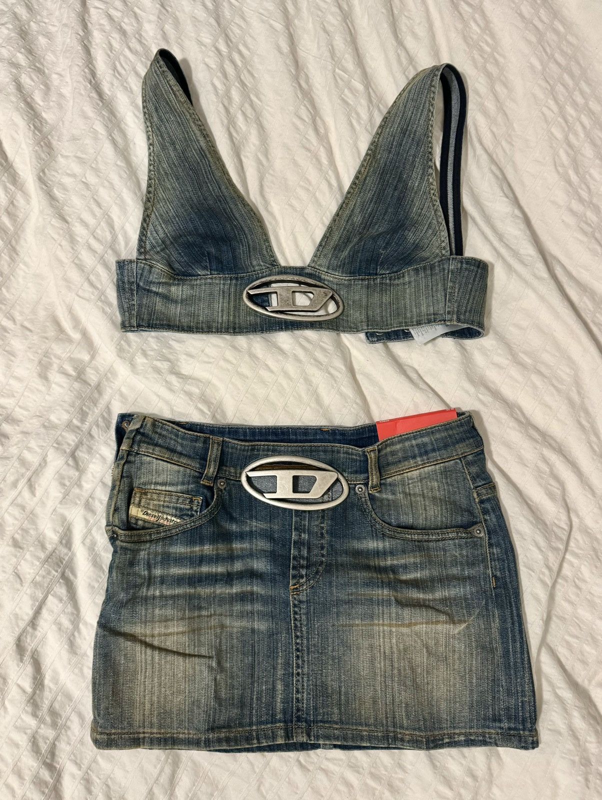Diesel Diesel denim mini skirt and top set Size S / US 4 / IT 40 - 1 Thumbnail