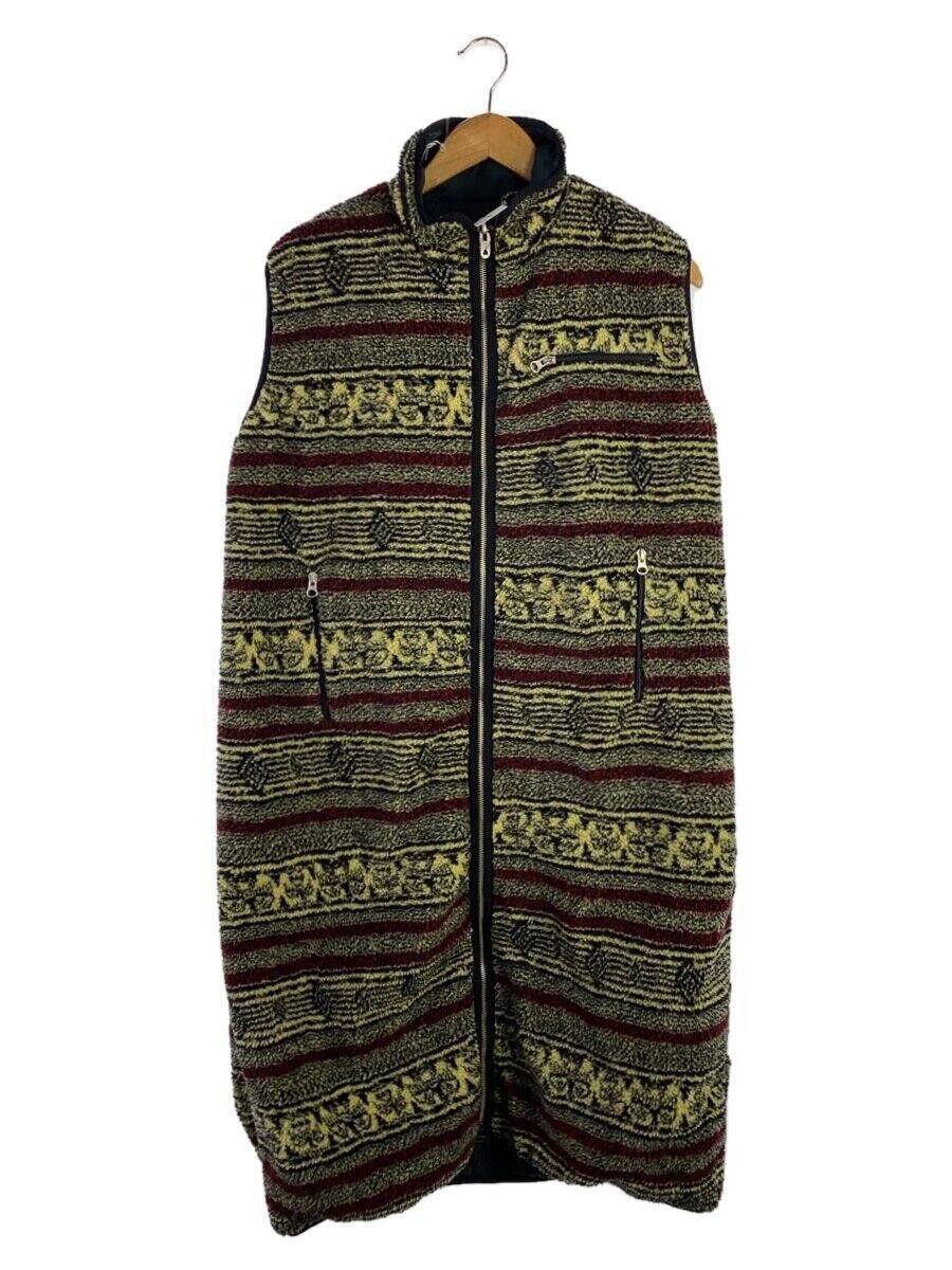 image of Kapital Fuzzy Long Vest in Green Beige, Men's (Size Small)