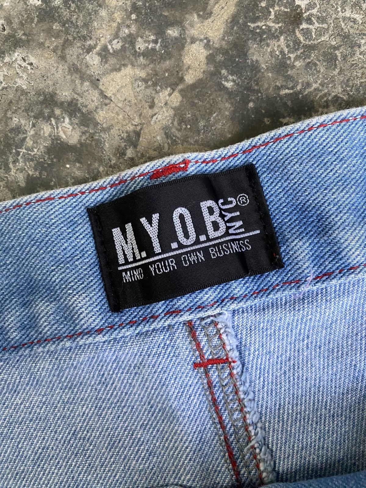Japanese Brand M.Y.OB NYC Rappers style Jeans with Zipper Leg Size US 34 / EU 50 - 13 Thumbnail