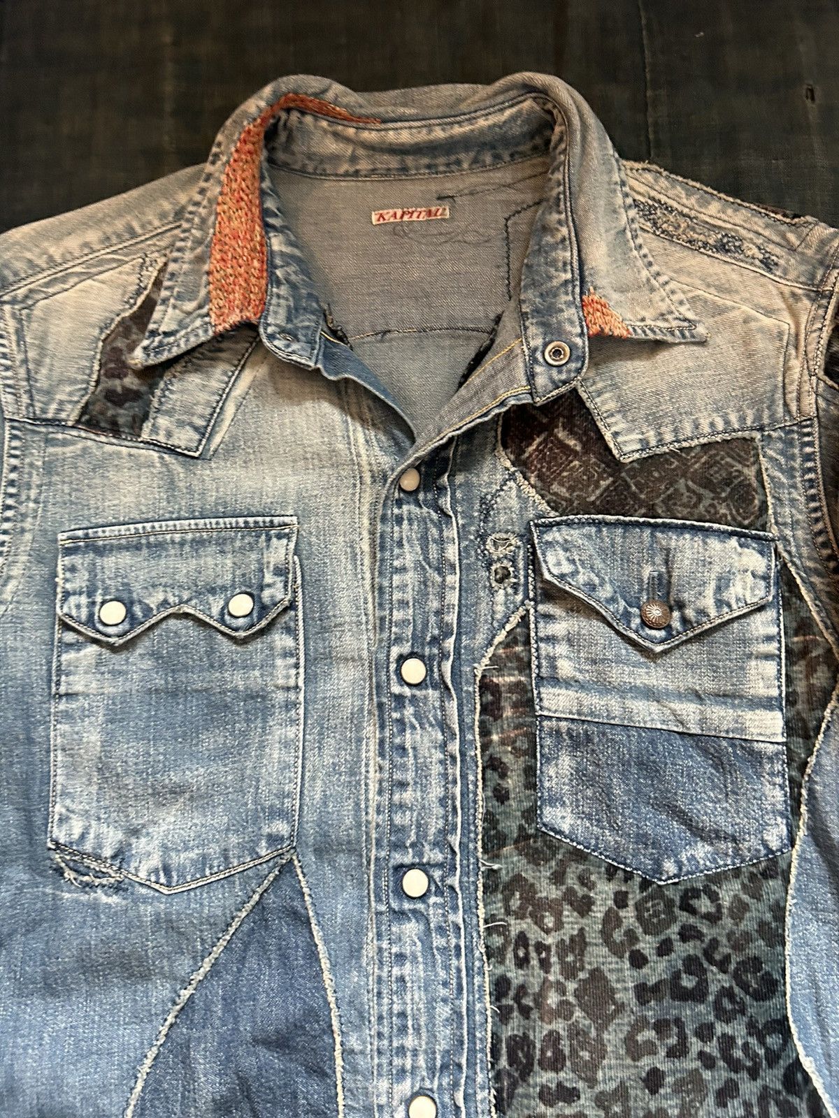 Kapital × Kapital Kountry Kapital denim leopard corduroy patchwork western shirt Size US M / EU 48-50 / 2 - 3 Thumbnail