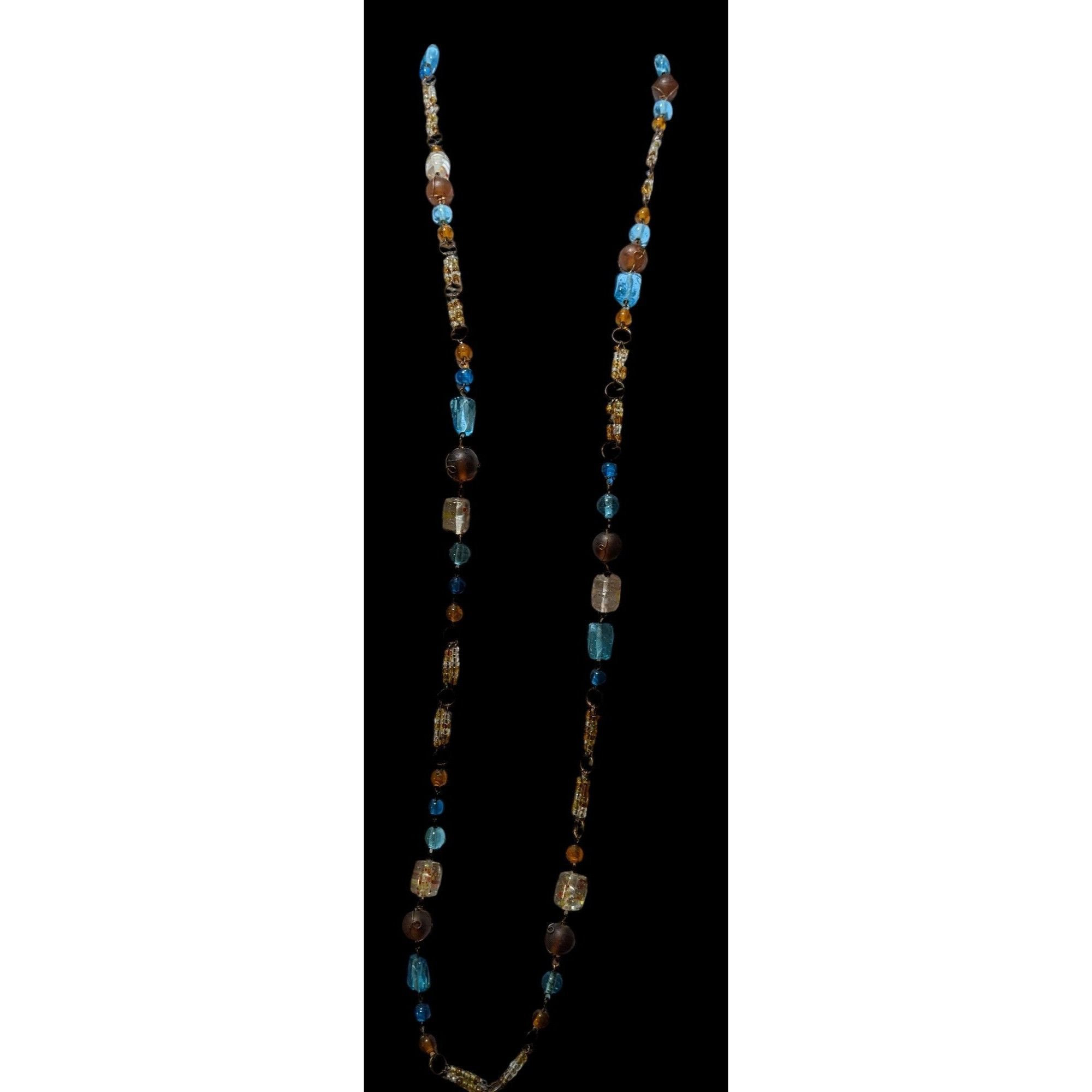 Other Vintage Bohemian Earthy Glass Beaded Necklace Size ONE SIZE - 3 Thumbnail