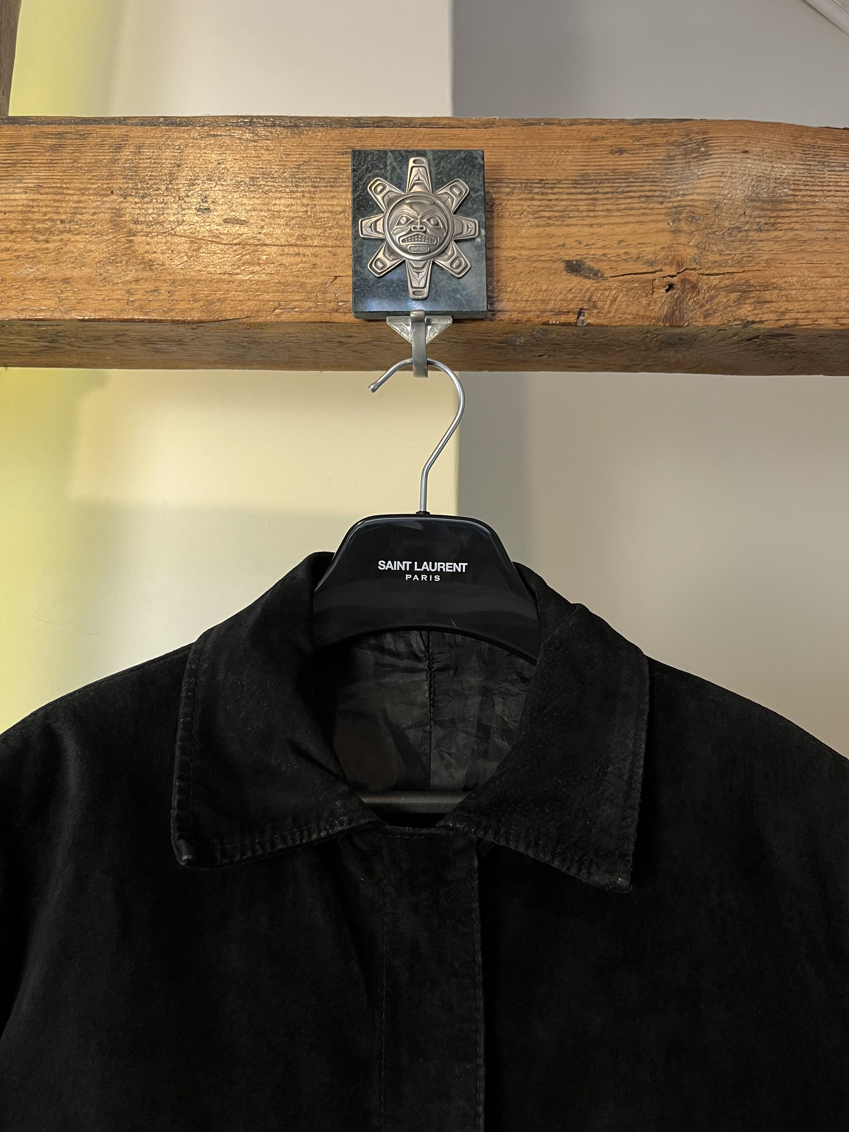 Vintage Vintage 90s y2k Avant Garde Black Seude Leather Opium Jacket Size XL / US 12-14 / IT 48-50 - 3 Thumbnail
