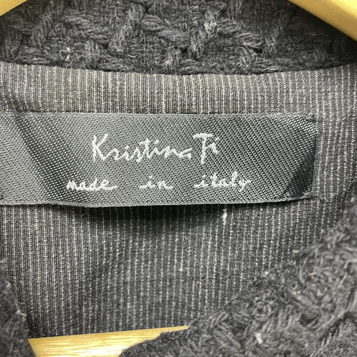 Aran Isles Knitwear Italian Designer Kristina Ti Tweed Jacket Size M / US 6-8 / IT 42-44 - 6 Thumbnail