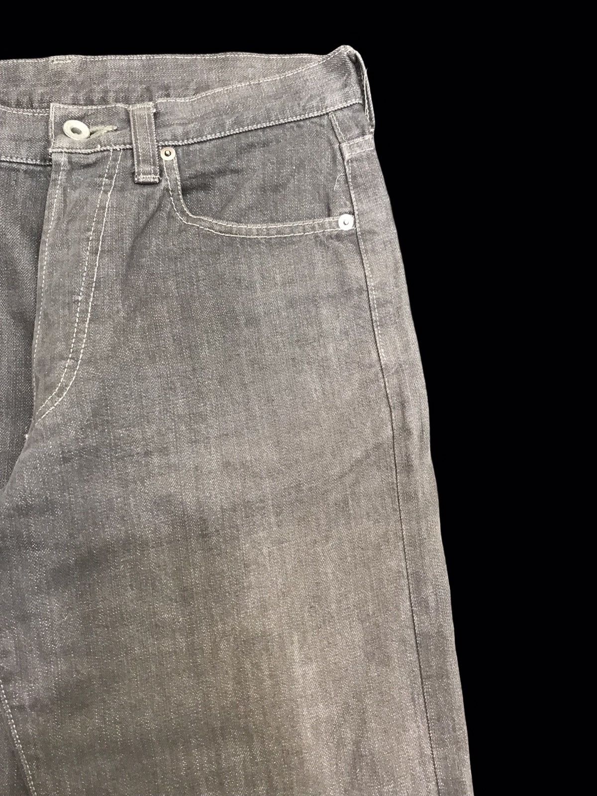 Japanese Brand 💥90s Style💥MODEST GOVERN REGULAR GREY JAPAN DENIM F400 Size US 29 - 3 Thumbnail