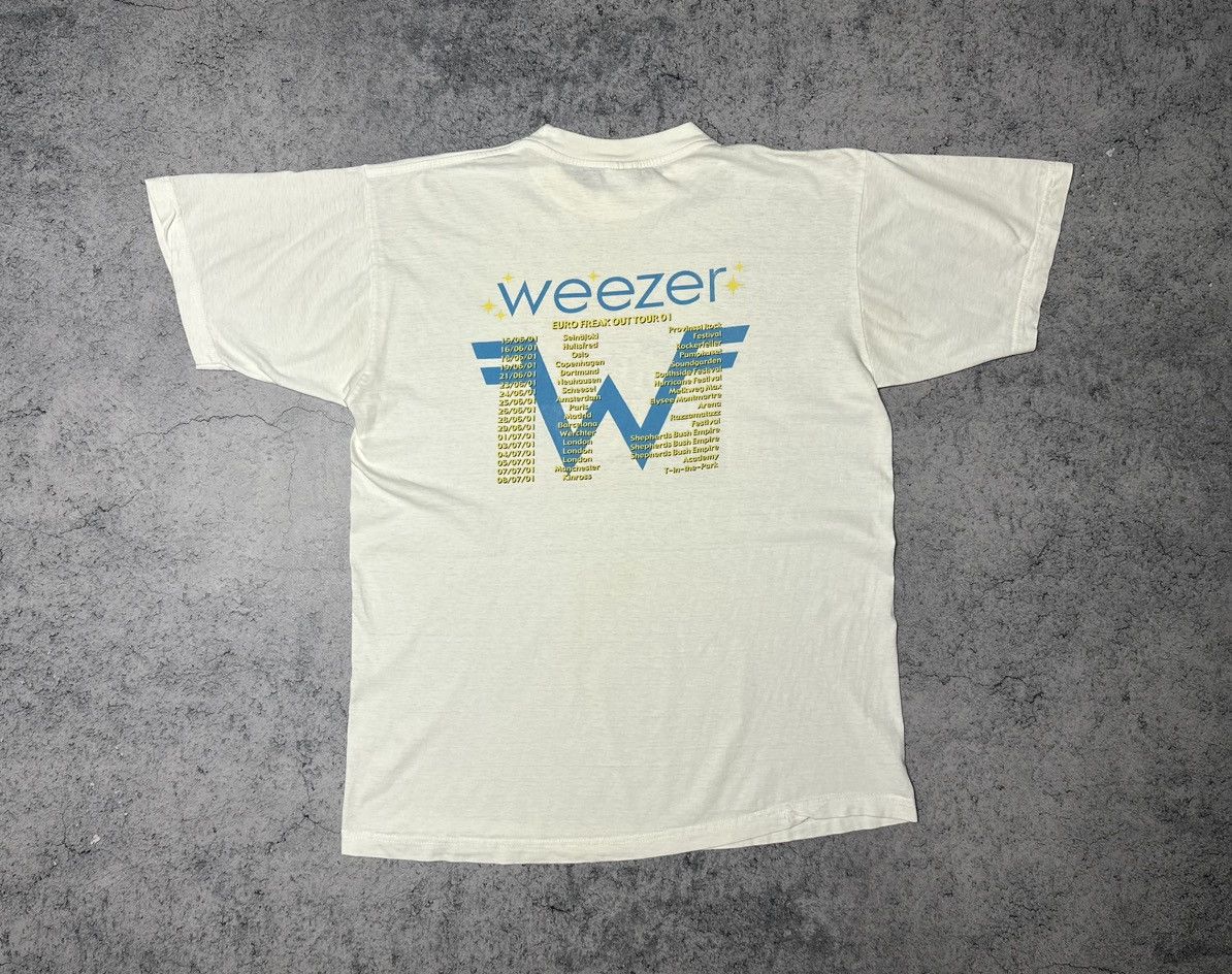 Band Tees Vintage 2001 Weezer Euro Freak Out Tour T-Shirt Size US L / EU 52-54 / 3 - 12 Thumbnail