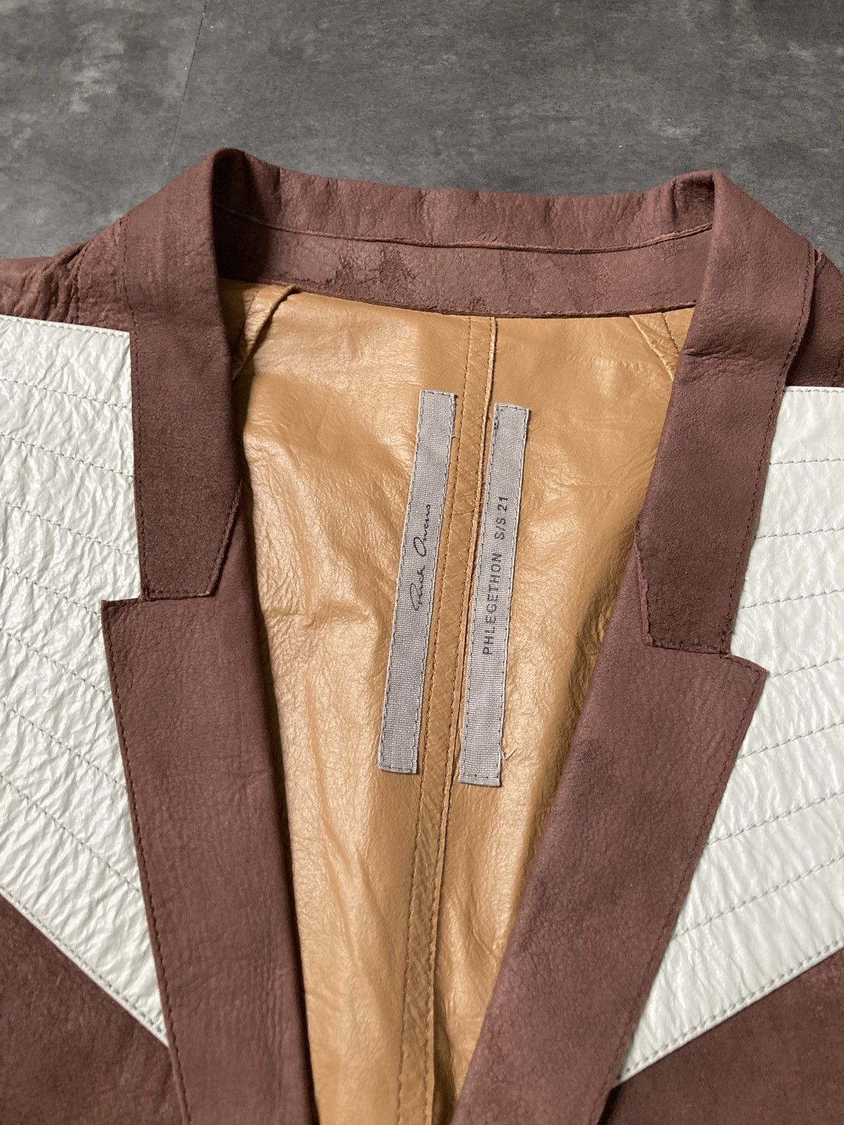 Rick Owens SS 21 "PHLEGETHON" Runway Blistered Lamb Leather Lido Jacket Size US M / EU 48-50 / 2 - 12 Thumbnail