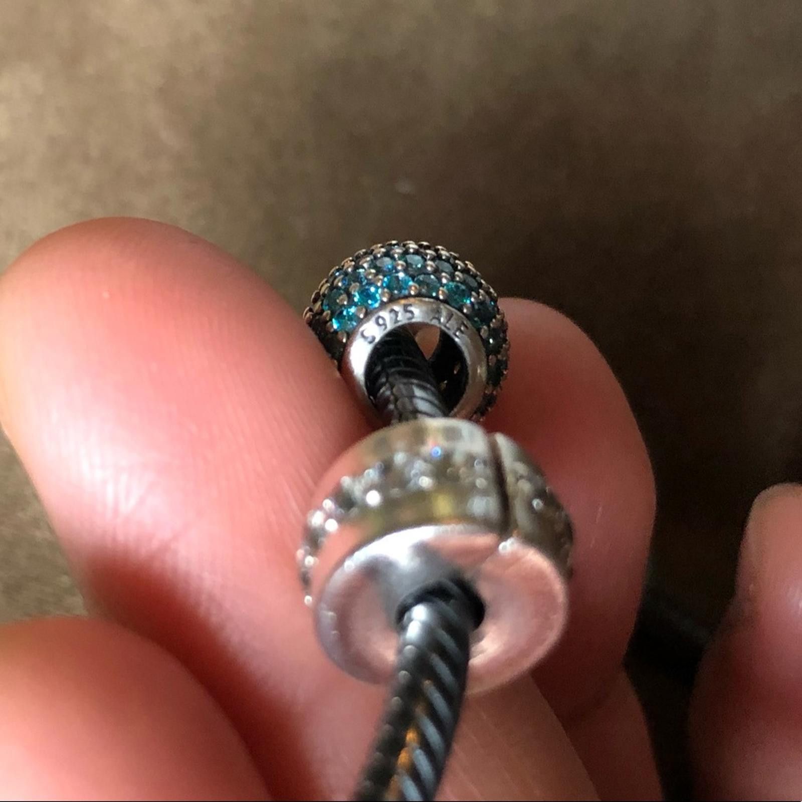 pandora Pandora Oxidized Bracelet with 7 Pandora Charms Size ONE SIZE - 7 Thumbnail