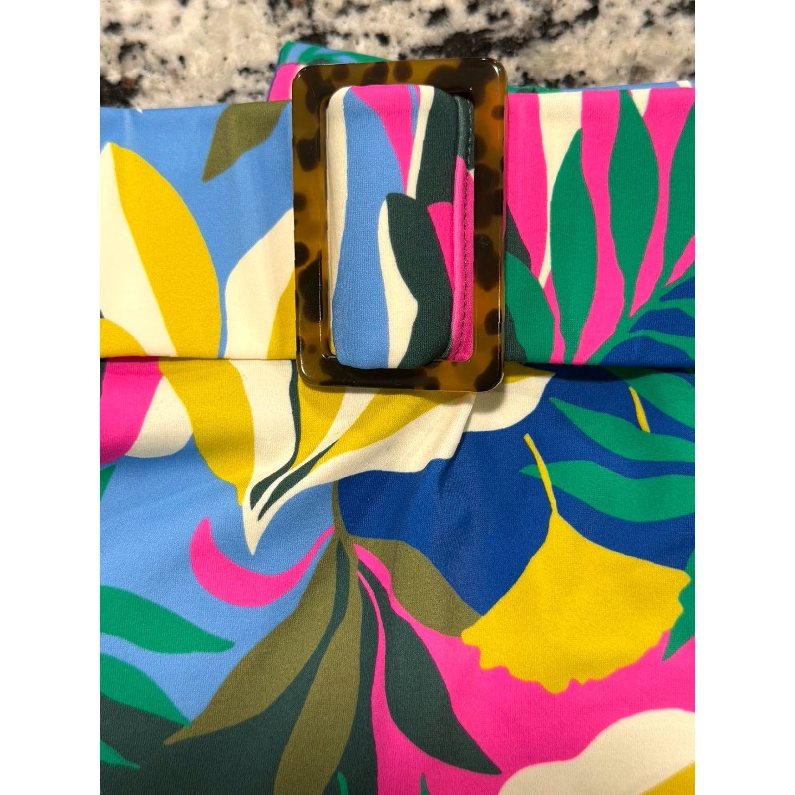 Boden Boden Bikini Bottoms Size 8 NWT Palm Leaf Tropical Flora Belted Kythira Size 30" / US 8 / IT 44 - 6 Thumbnail