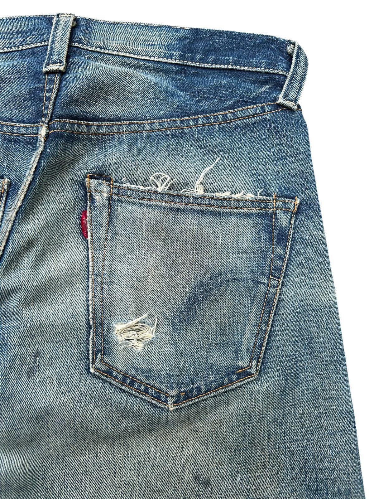 Kapital Vintage Levis Big E Selvedge Distressed Denim Jeans Size US 30 / EU 46 - 14 Thumbnail