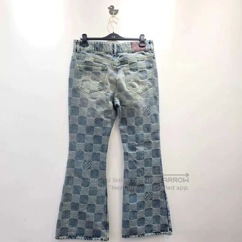 Louis Vuitton Louis Vuitton Checkered Logo Flared Jeans-yf. Size US 33 - 3 Thumbnail