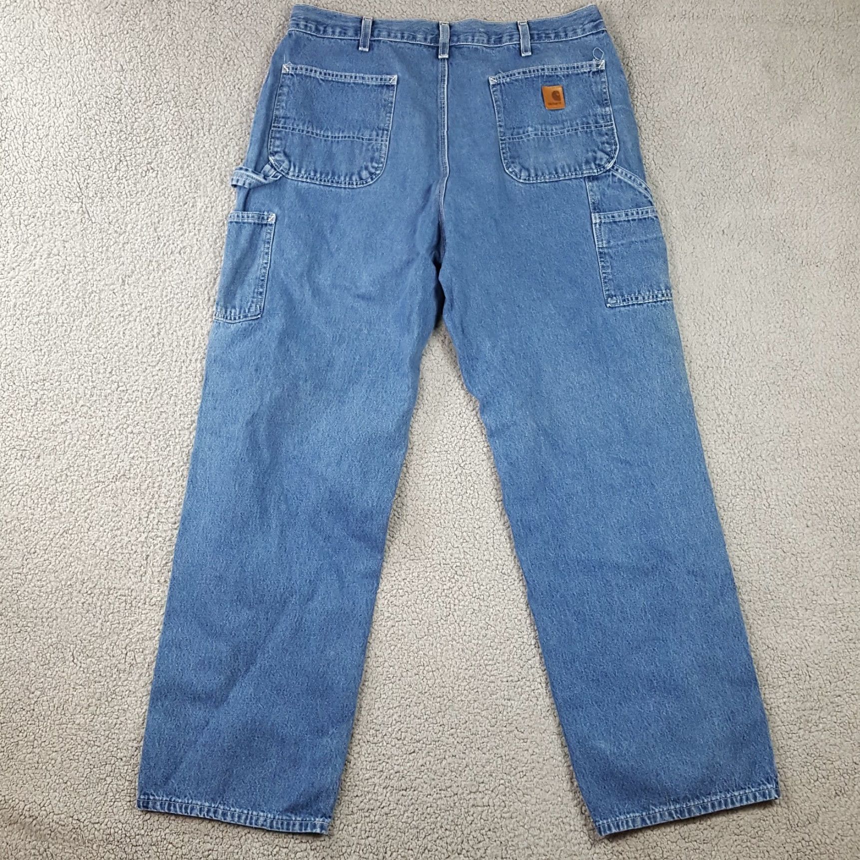 Carhartt VINTAGE Carhartt Relaxed Straight Leg Denim Jeans Men's Size 38x34 Blue Faded 90s Workwear Size US 38 / EU 54 - 6 Thumbnail