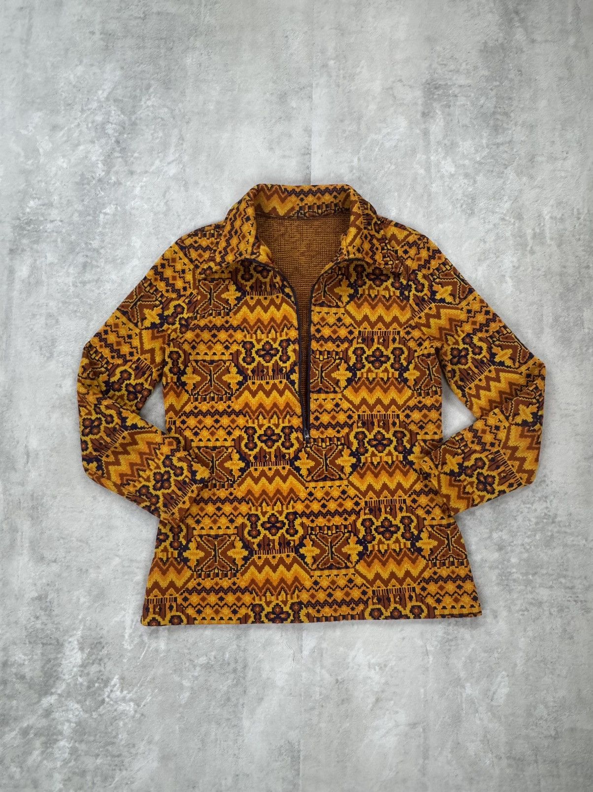 Designer × Vintage Vintage TAMI Womens Nylon Aztec Pattern Half Zip Pullover Size M / US 6-8 / IT 42-44 - 2 Thumbnail