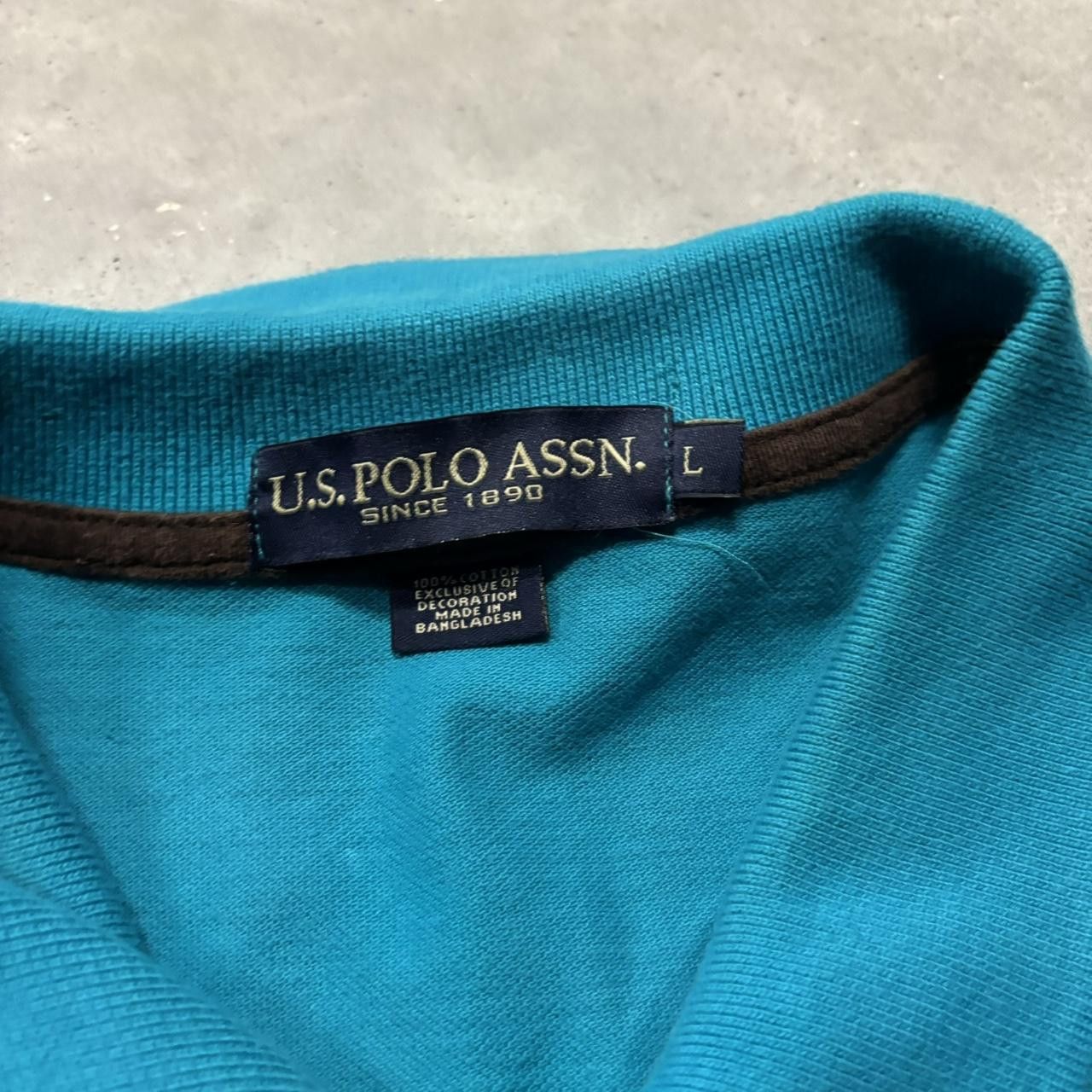 U.S. Polo Assn. × Vintage Crazy Vintage Y2K/2000s Blue U.S. Polo Assn. Streetwear Chief Keef Style Polo Shirt! Size US L / EU 52-54 / 3 - 5 Thumbnail
