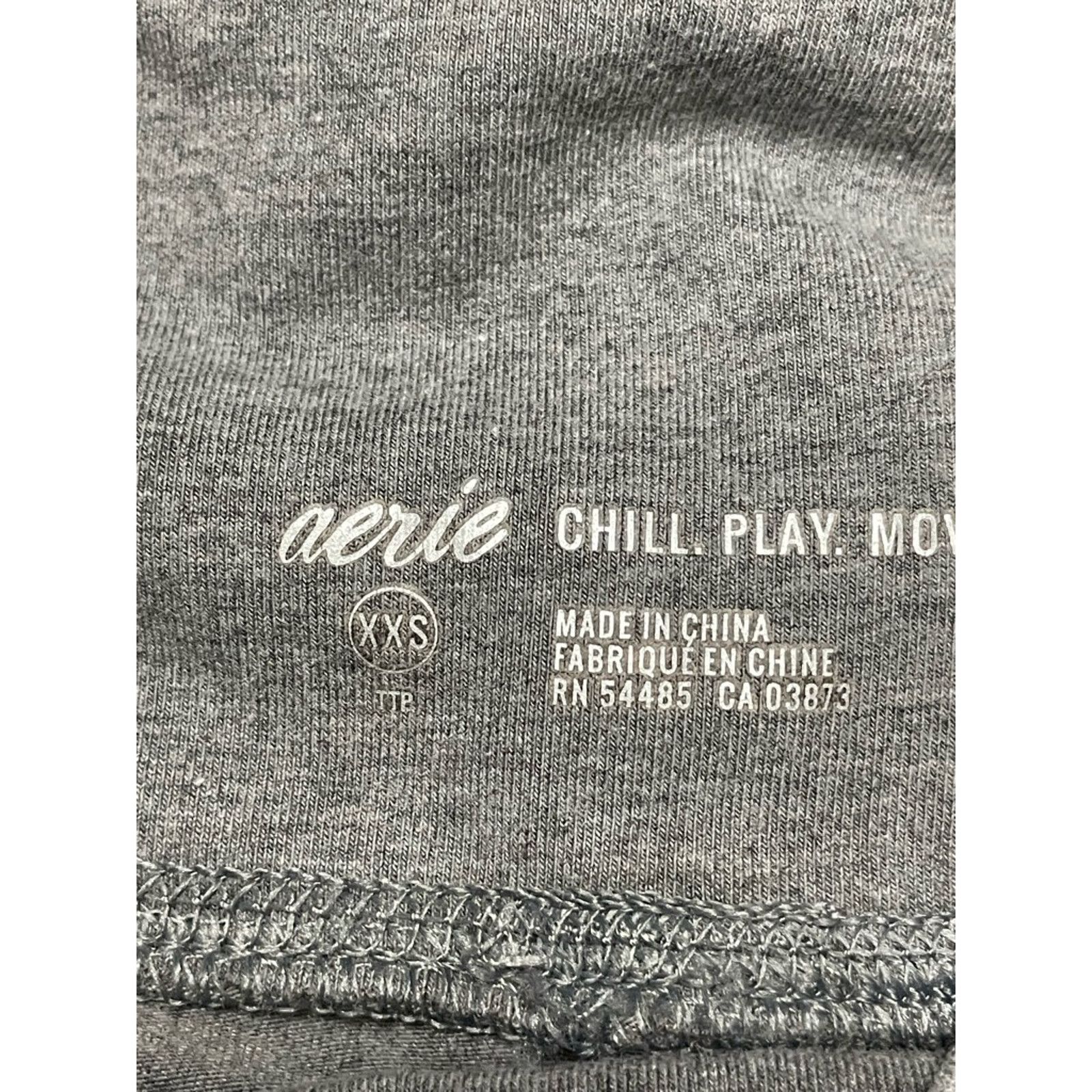 Other Aerie Leggings Full Length Slit Slashed Distressed Gray XXS Size 25" / US 0 / IT 36 - 8 Thumbnail