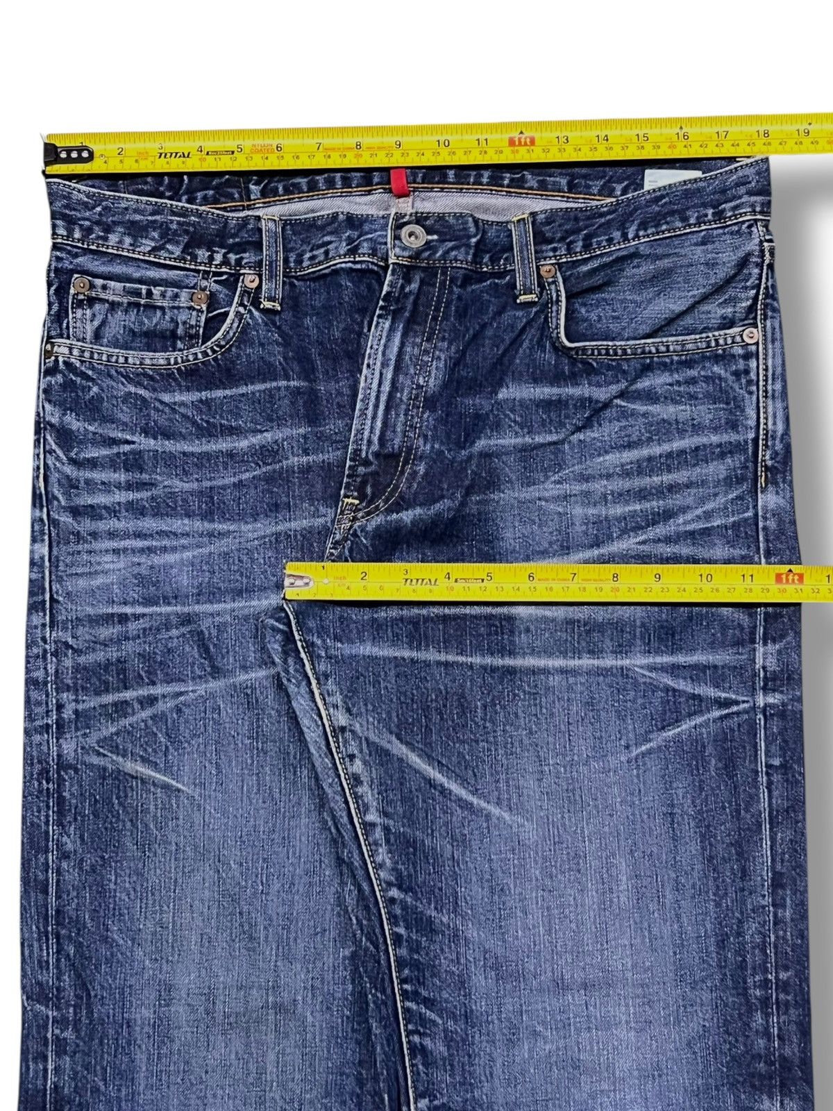 Uniqlo Vintage Uniqlo UJ S002 Japan - Faded Whisker Wash Jeans Size US 36 / EU 52 - 18 Thumbnail