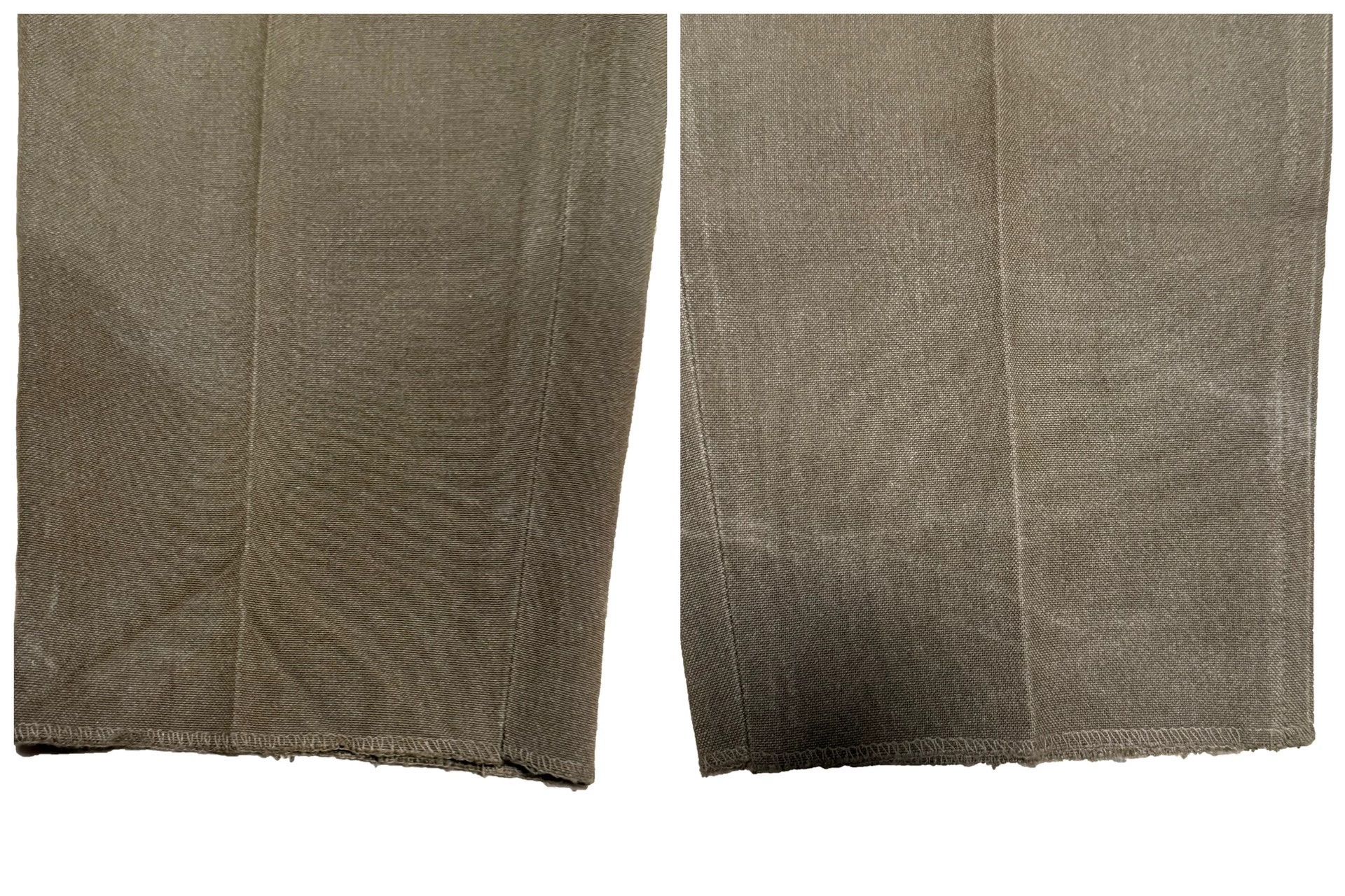 Yohji Yamamoto Yohji Yamamoto Khaki Silk Loose Tapered Pants Size US 30 / EU 46 - 7 Thumbnail
